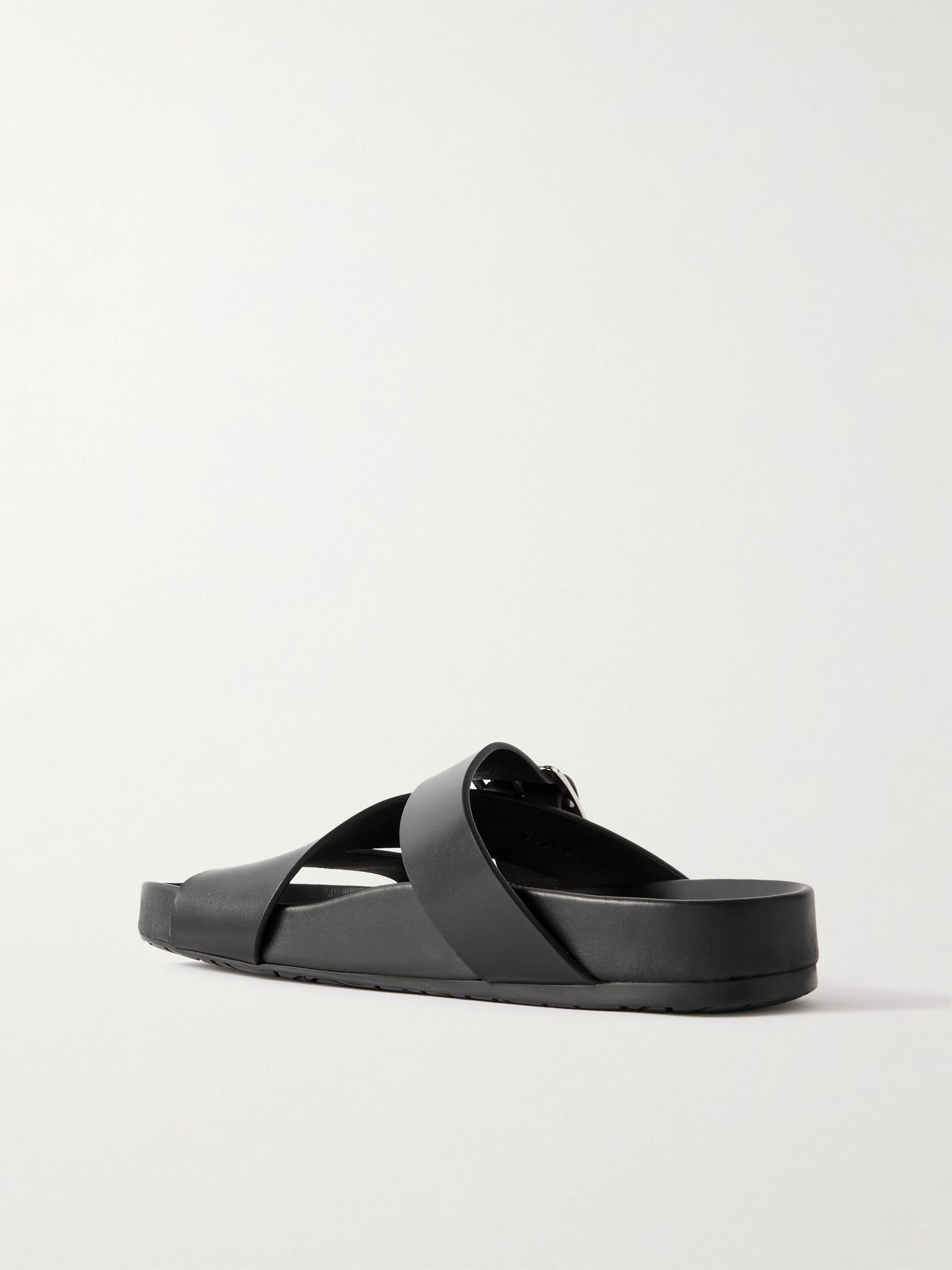 + Paula's Ibiza Ease Buckled Leather Slides Black - 4