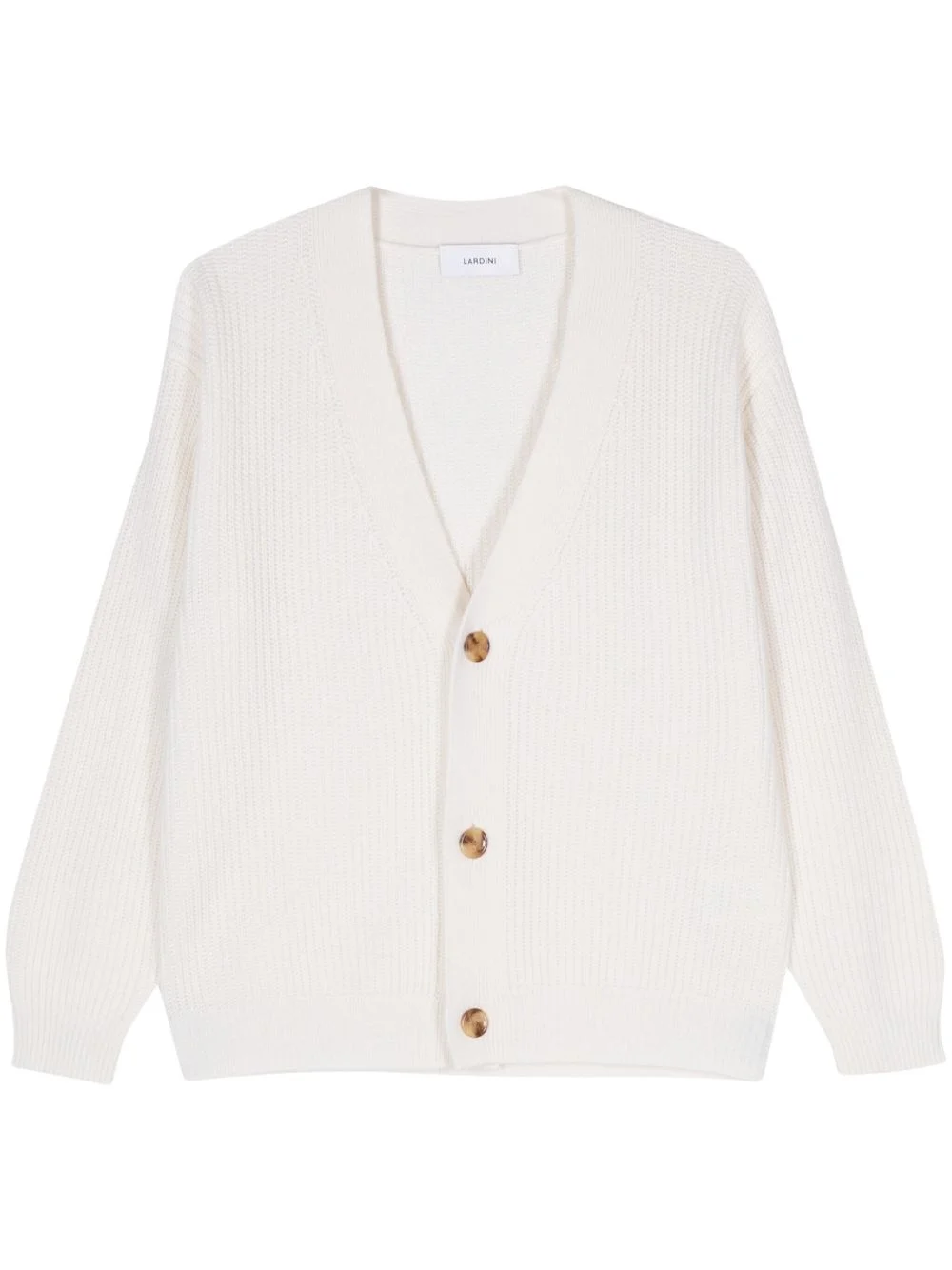 ribbed-knit cardigan - 1