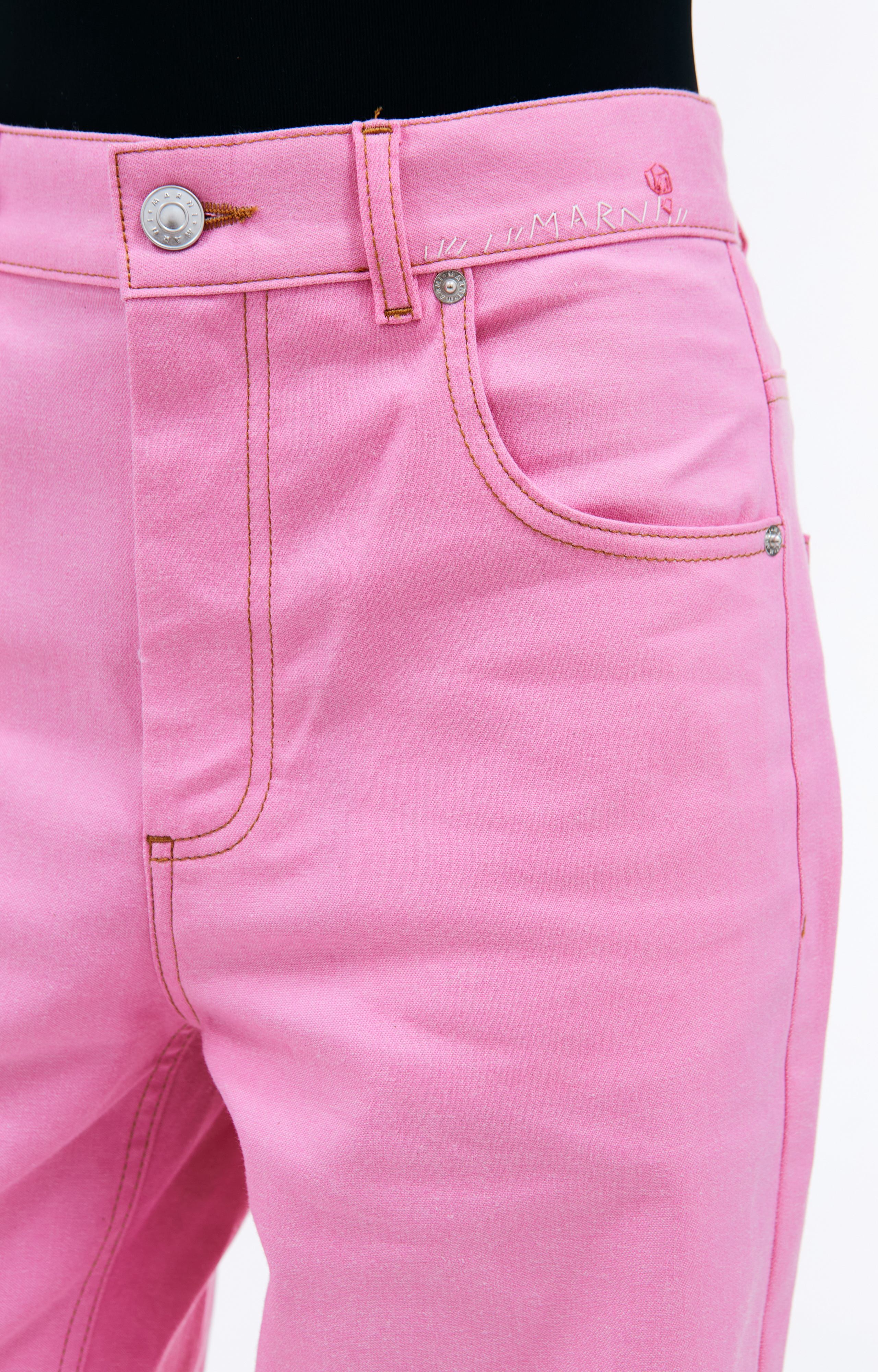 EMBROIDERED LOGO JEANS - 5