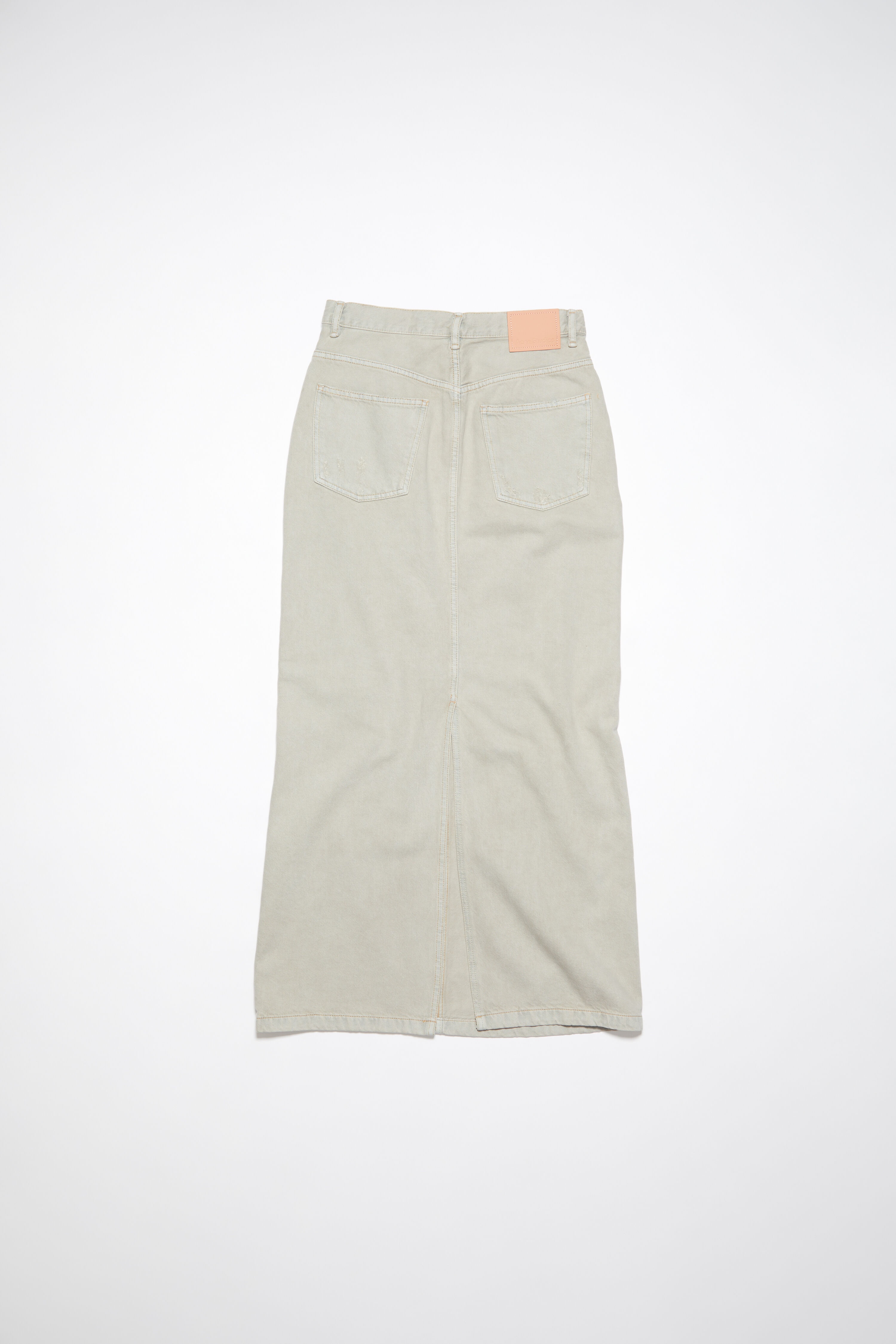 Distressed denim skirt - Beige/grey - 8