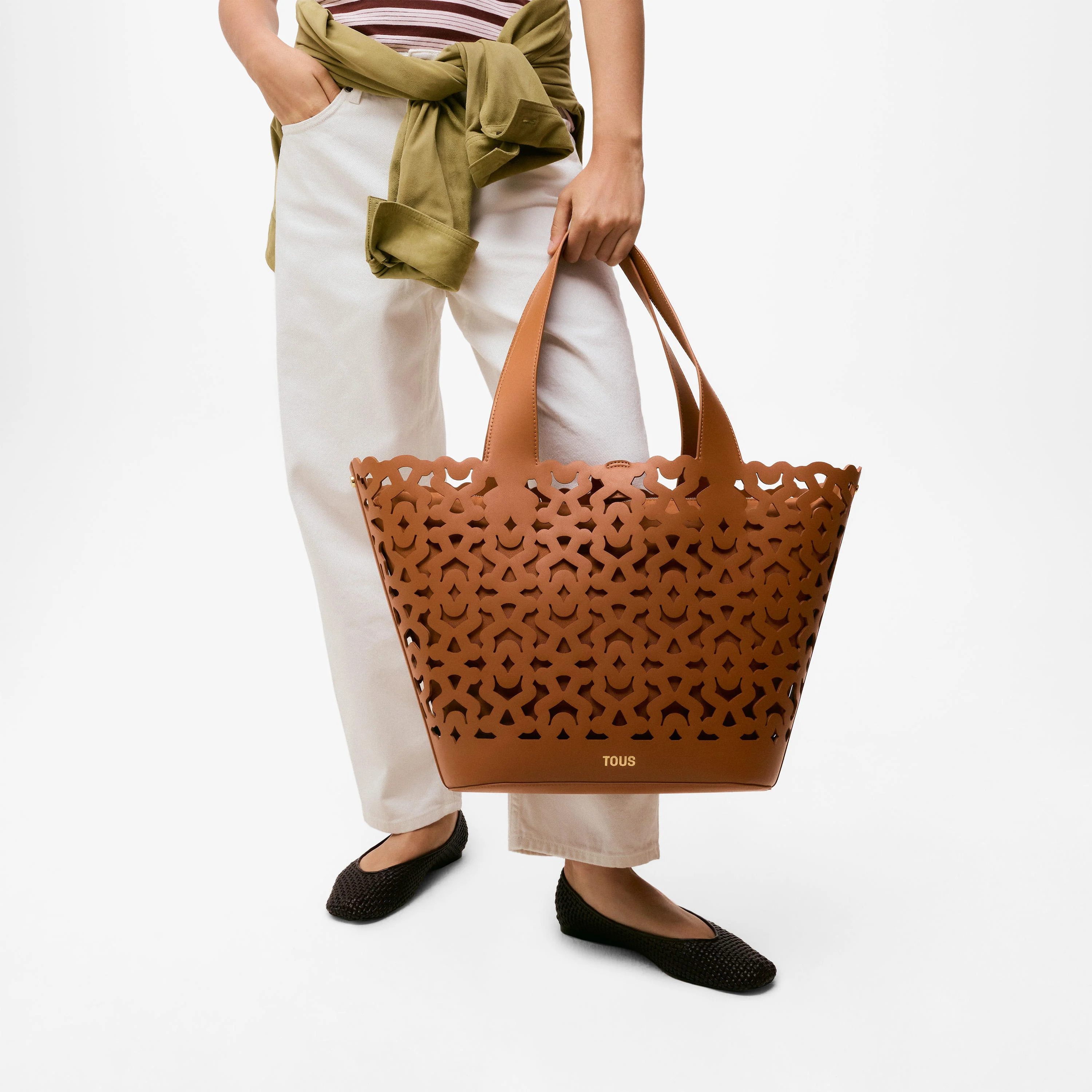 Large camel-colored Tote bag TOUS Bear Shock - 1
