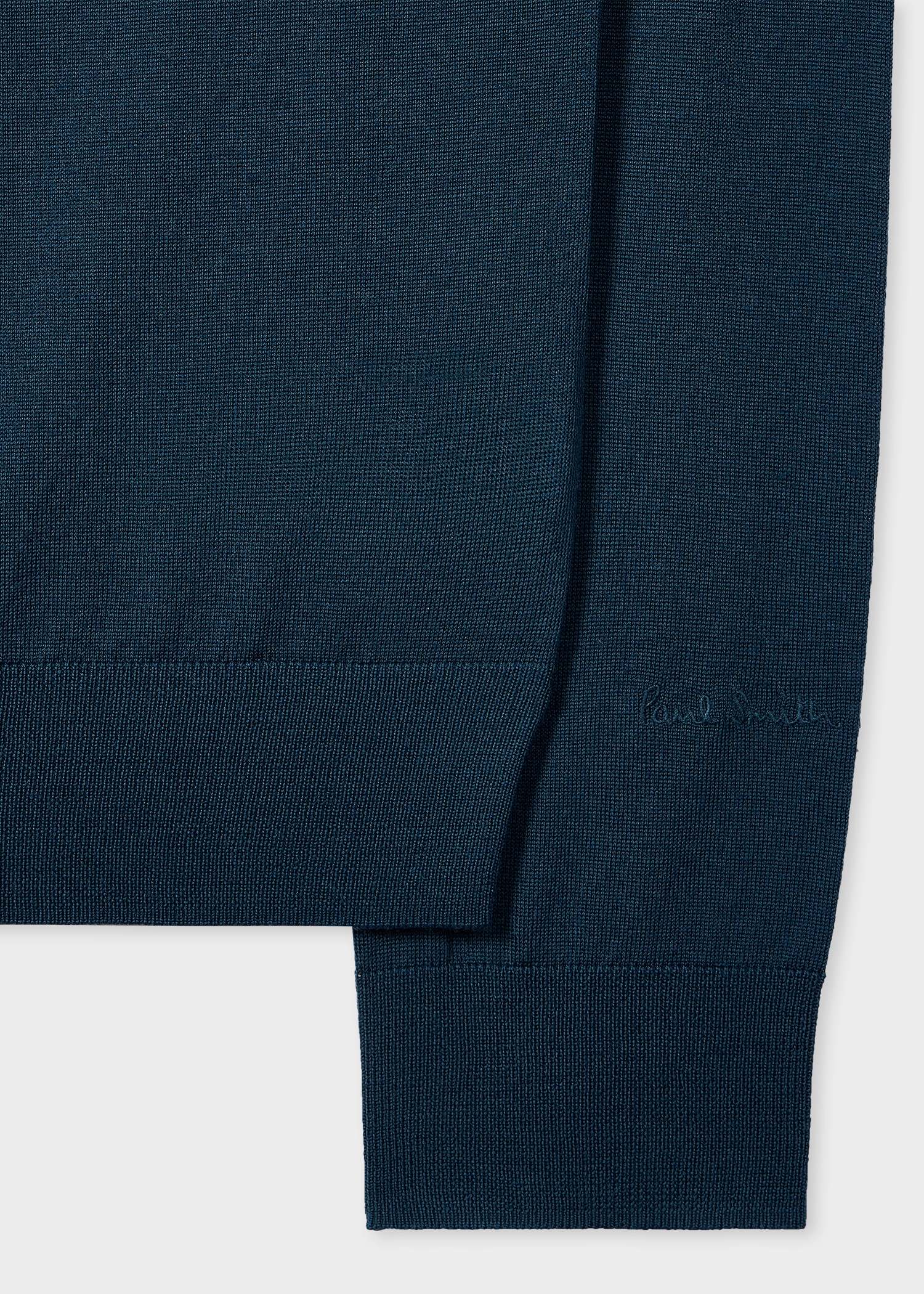 Petrol Blue Merino Wool Sweater - 3
