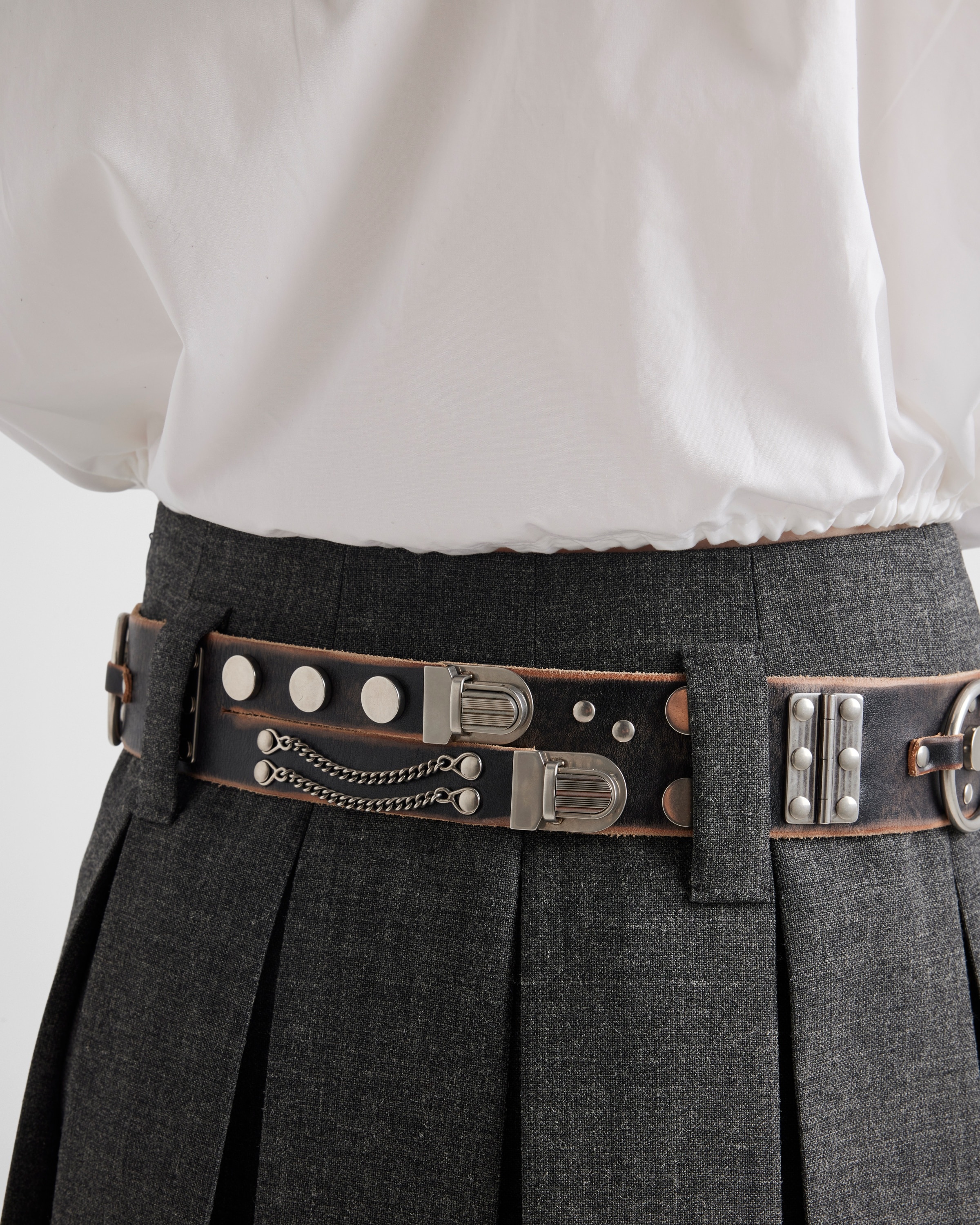 Prada FROM THE RUNWAY Rush stitch skirt with belt 関税込 Prada Rush stitch skirt with belt | REVERSIBLE