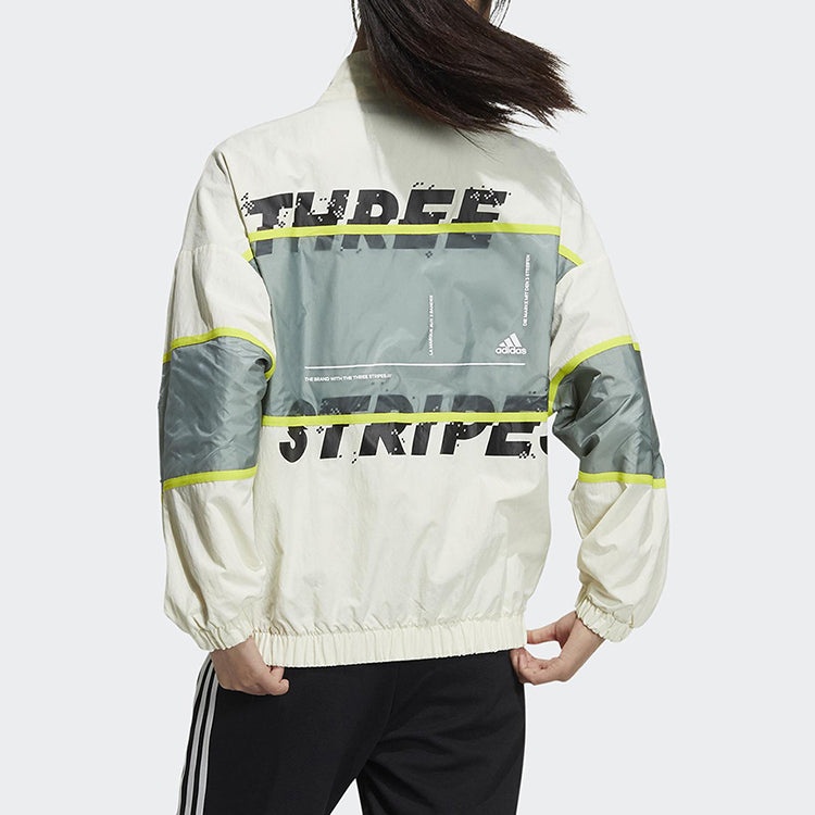 (WMNS) adidas W Word Wv Jkt Stand Collar Training Woven Sports Jacket Colorblock GM0683 - 3