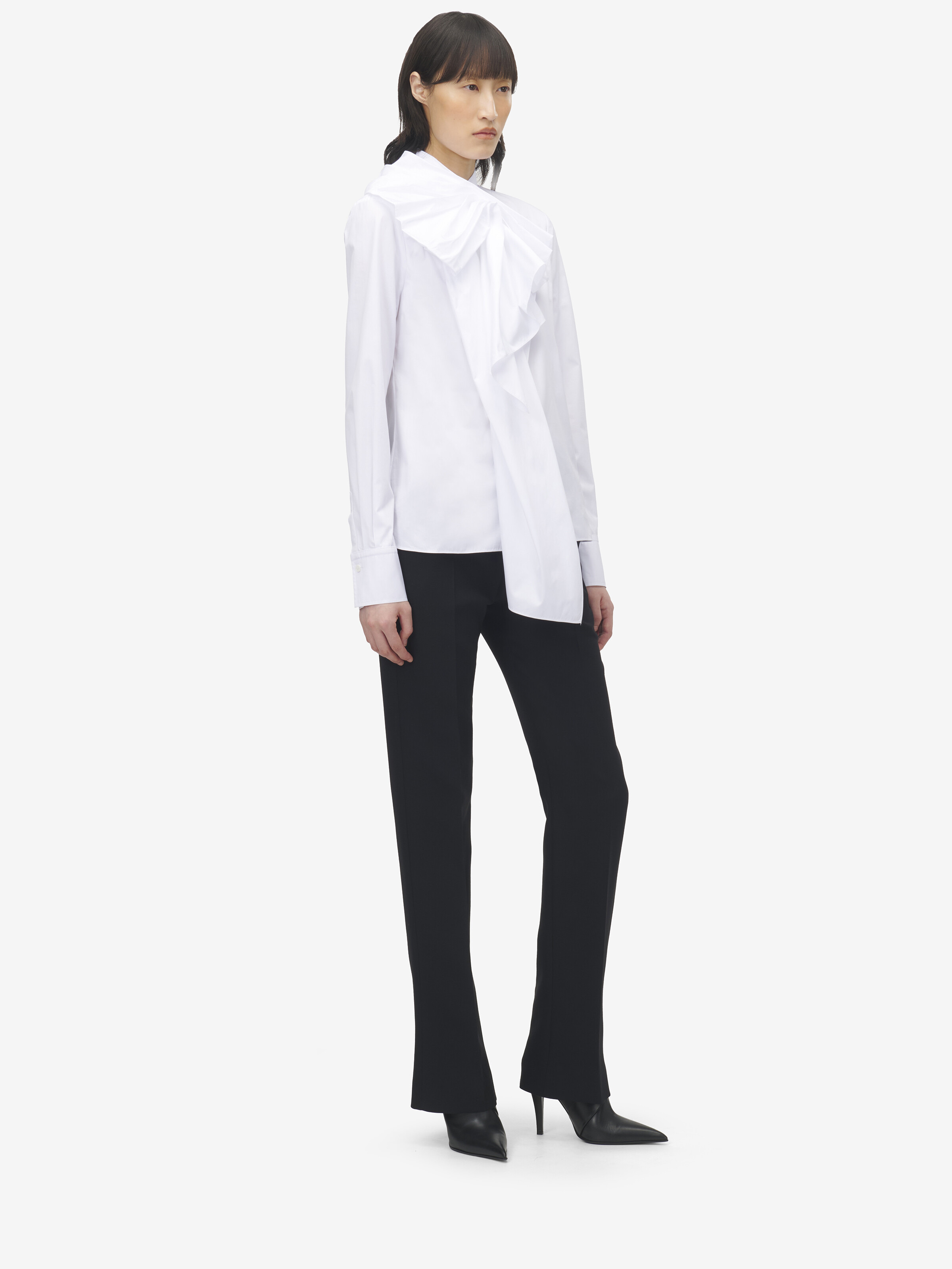 Ruffled Cotton Shirt - 4