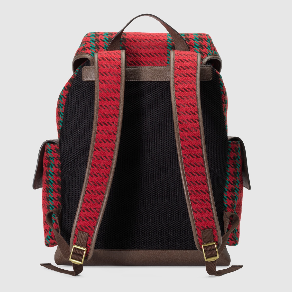 Houndstooth and stripe backpack with Inerlocking G - 3