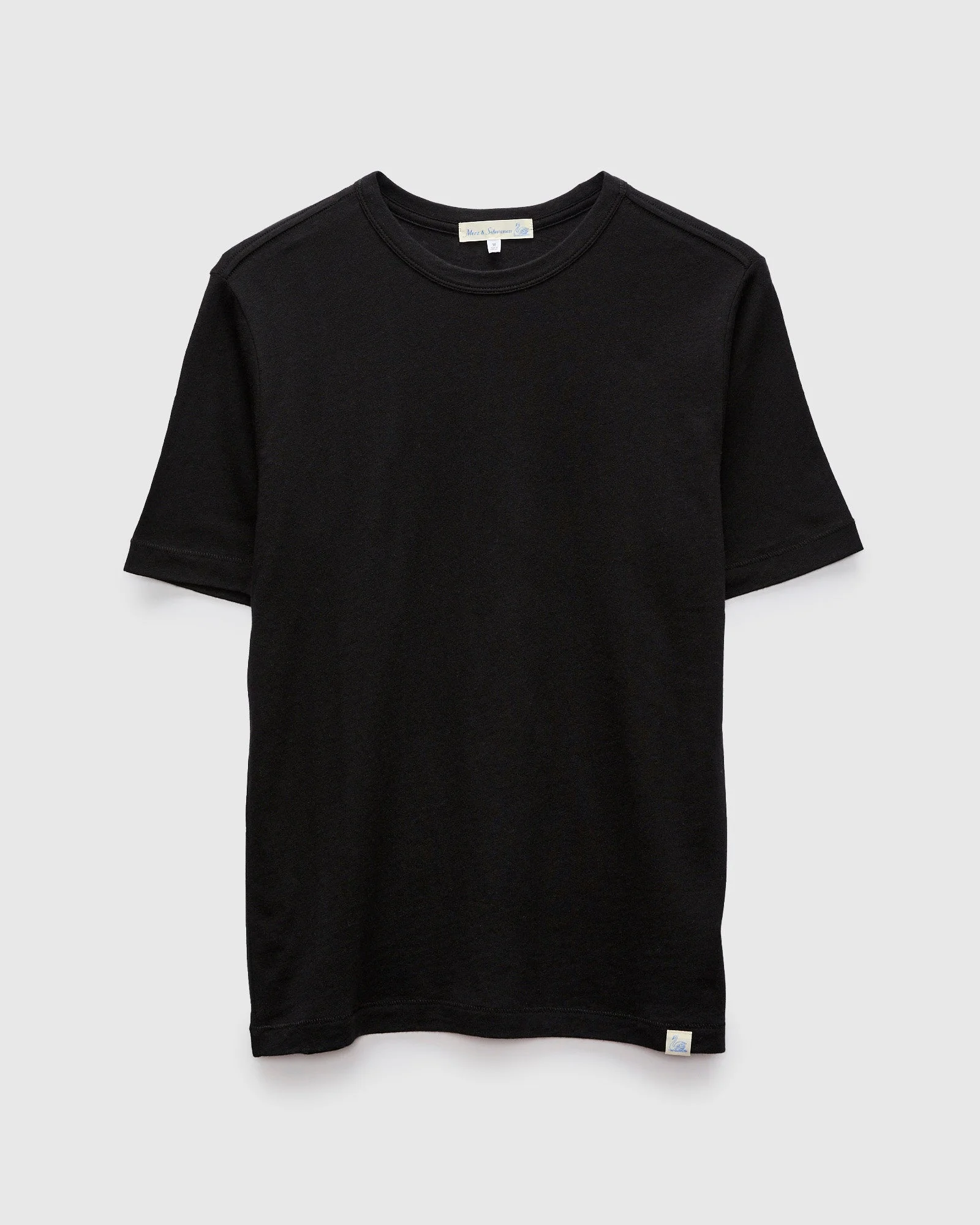 Cotton Cashmere T-Shirt in Deep Black - 1