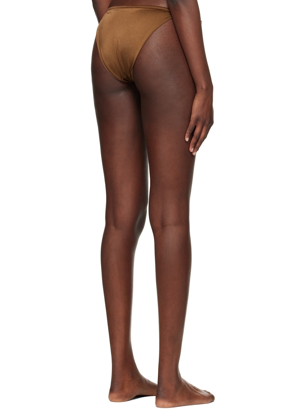 Brown Safety Pin Bikini Bottom - 3