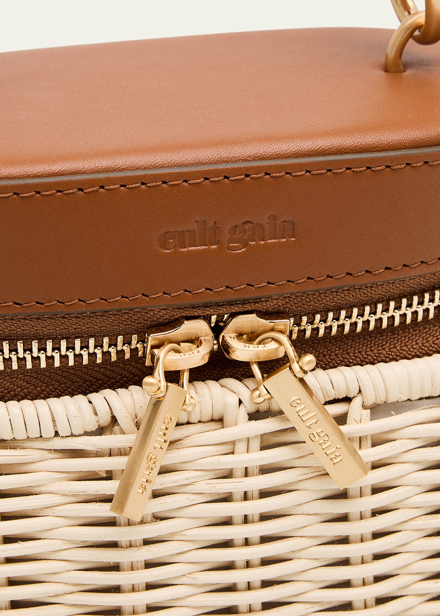 Gwyneth Raffia & Leather Crossbody Bag - 5