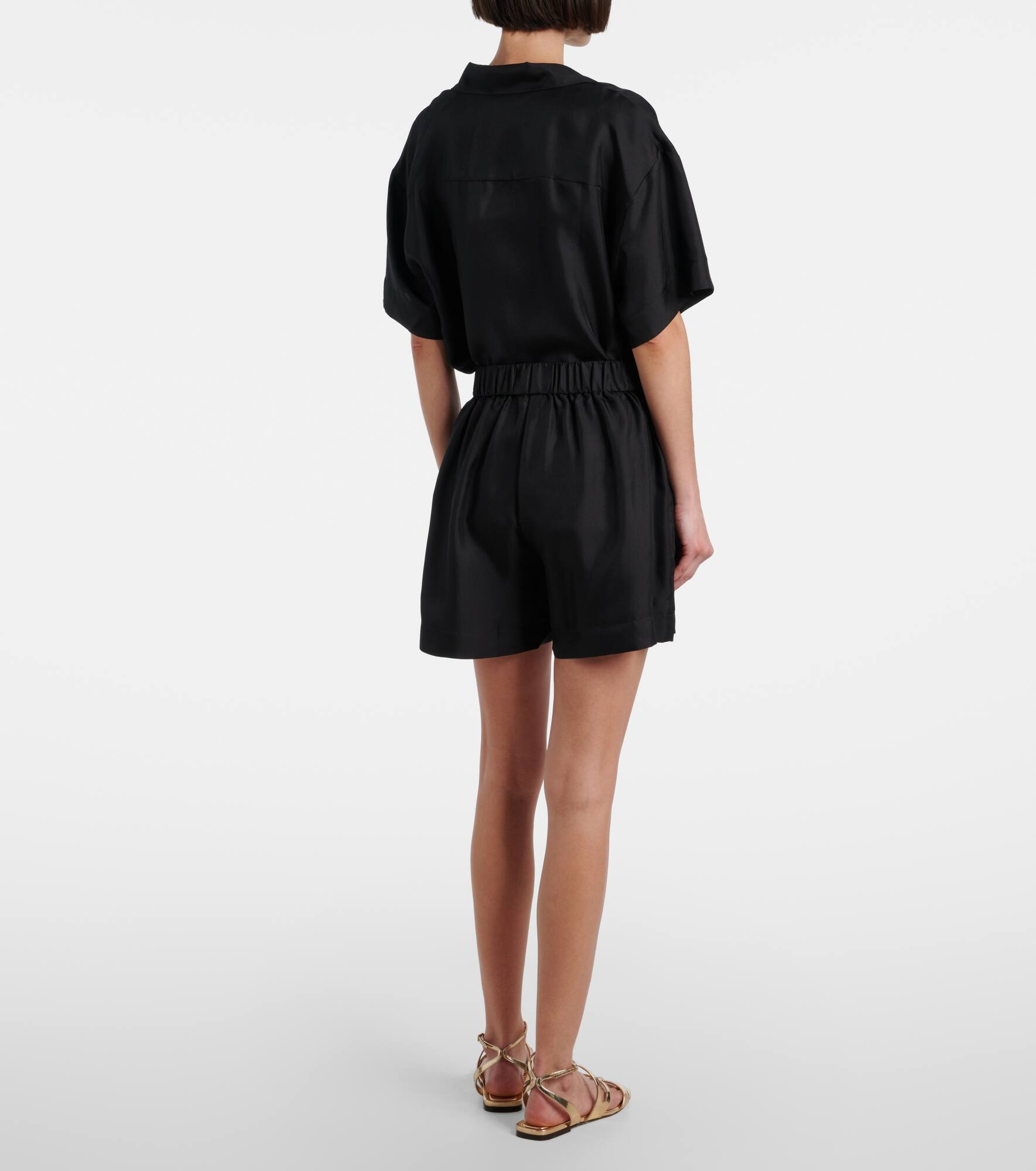 Zurich silk twill shorts - 3