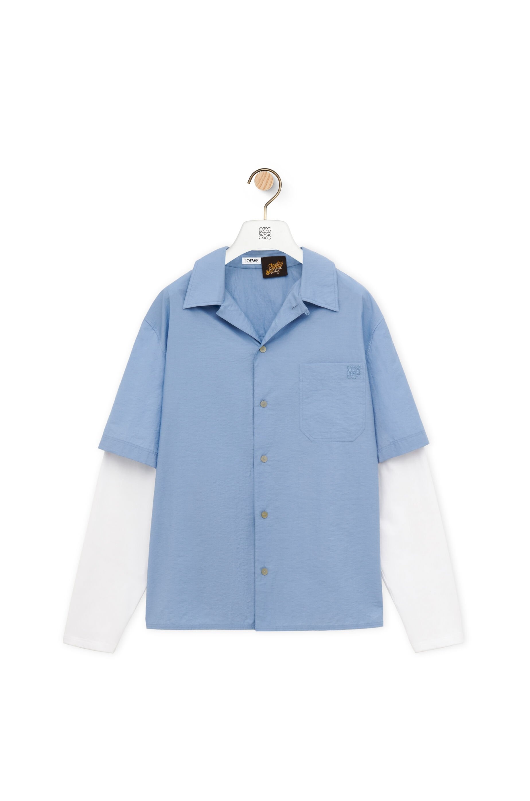 Trompe l'oeil shirt in cotton blend - 1