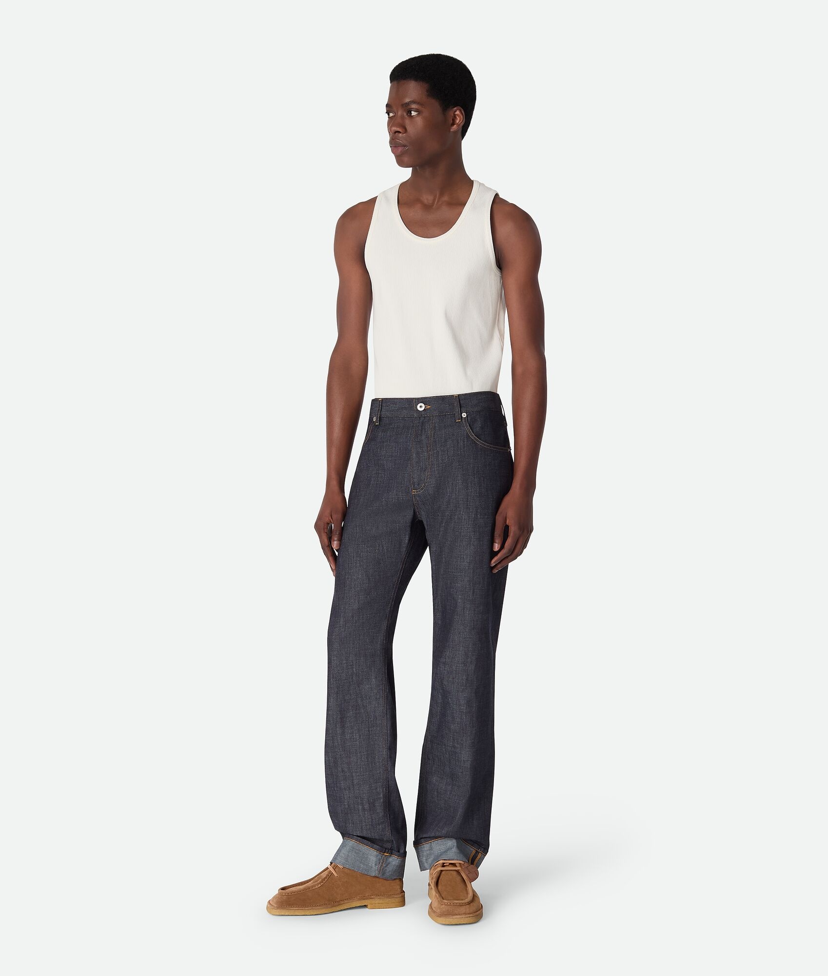 Rinsed Indigo Wide Leg Jeans - 1