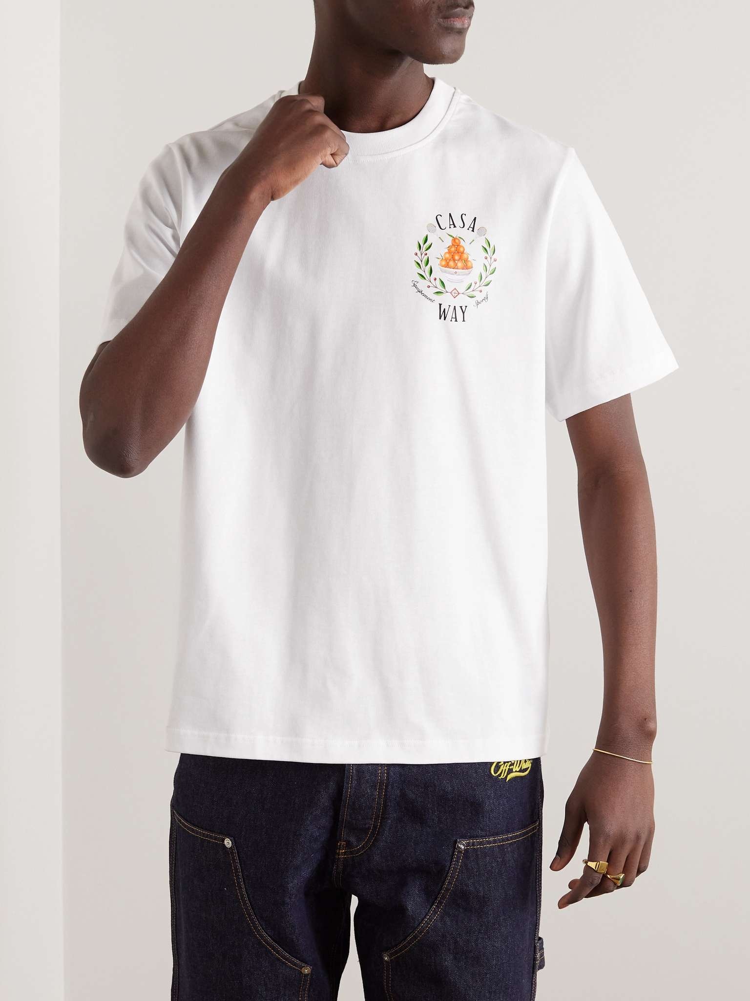 Casa Way Logo-Print Organic Cotton-Jersey T-Shirt - 4