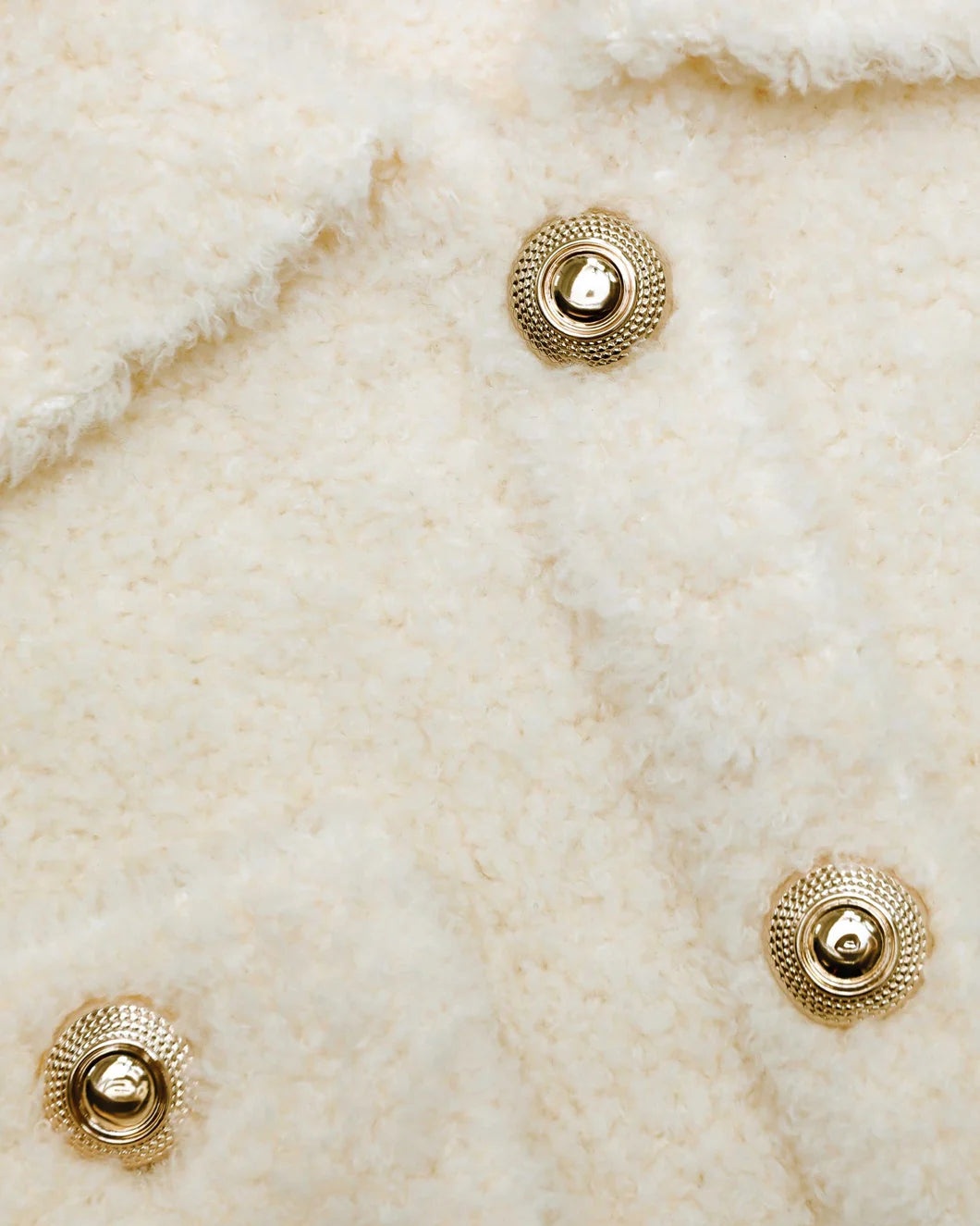 Tシャツ・カットソー SELF PORTRAIT SS25 KNITTED TOPS. (RS25 036T C CREAM) Self-Portrait Faux Shearling Fluffy Knit Top in Cream