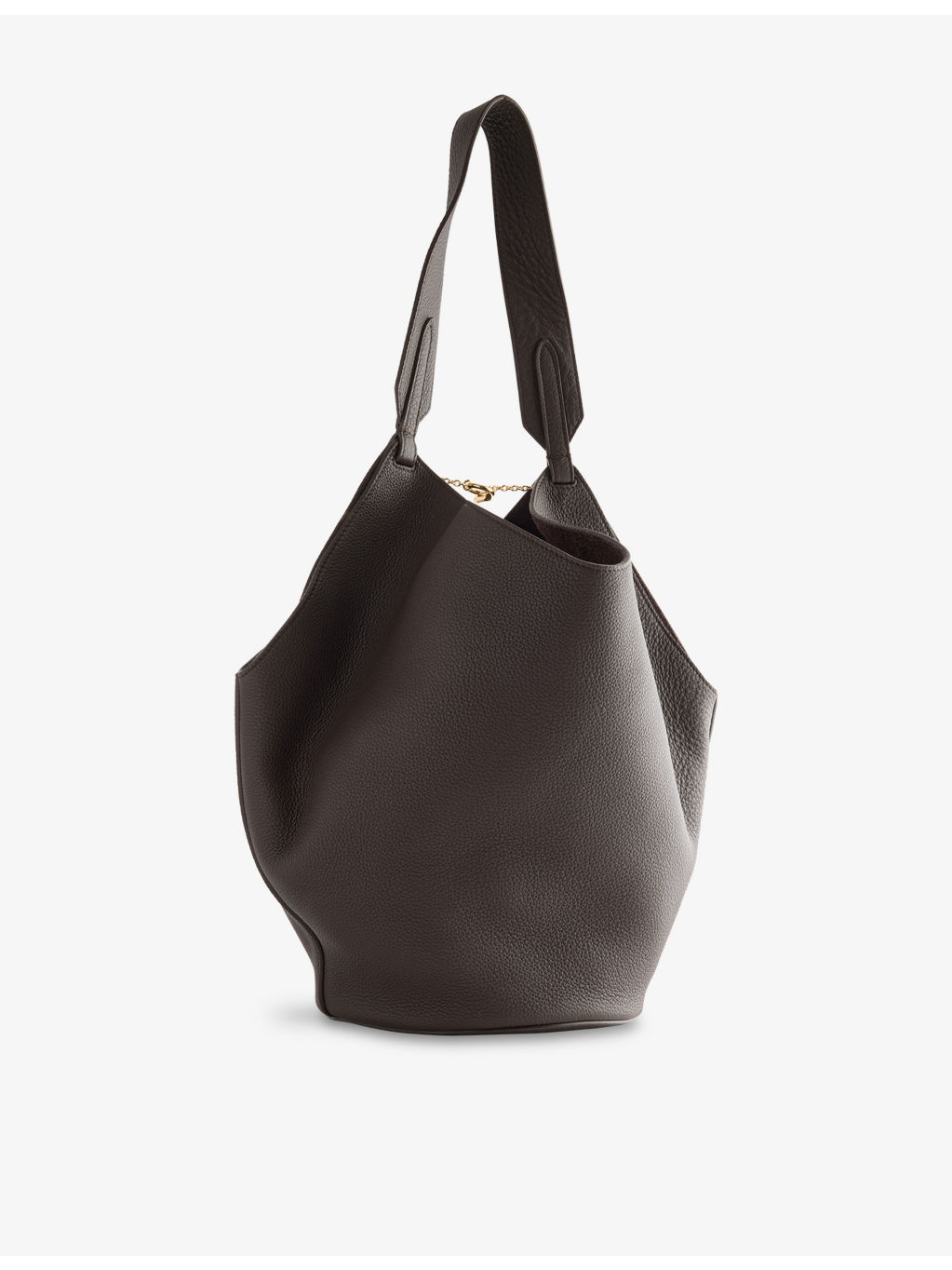 Lotus Small Leather Tote Bag - 4