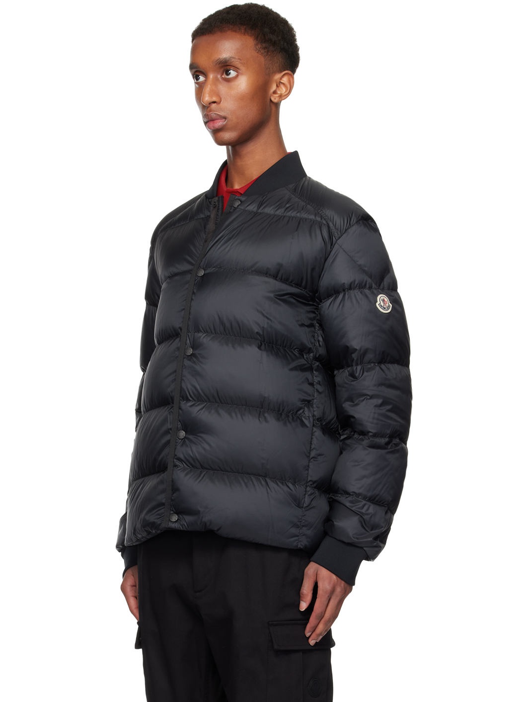 Black Bazena Short Down Jacket - 4