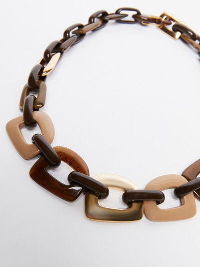 Max Mara Resin and metal chain necklace outlook