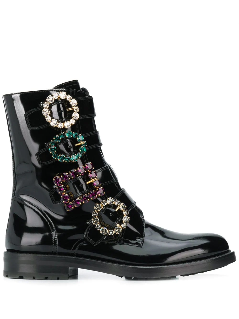 brooch buckle boots - 1