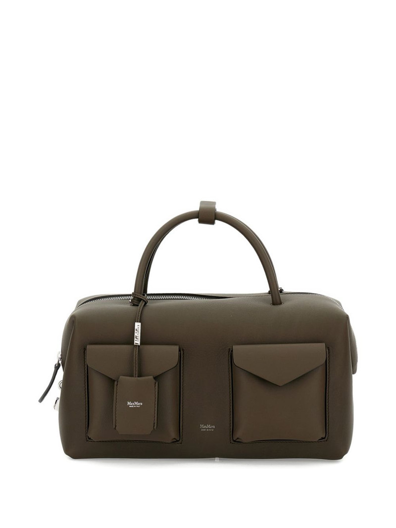 medium folded-sides leather tote bag 1