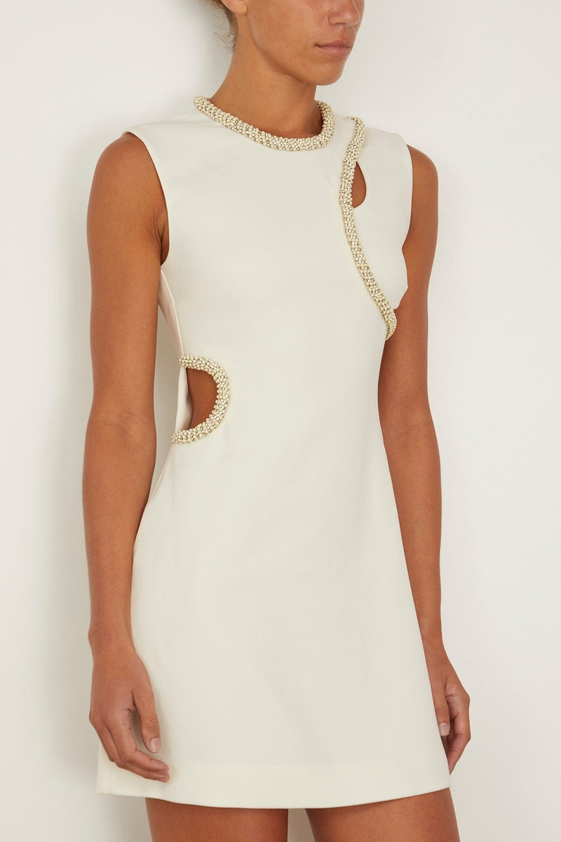 Kat Sleeveless Dress in Natural White 3