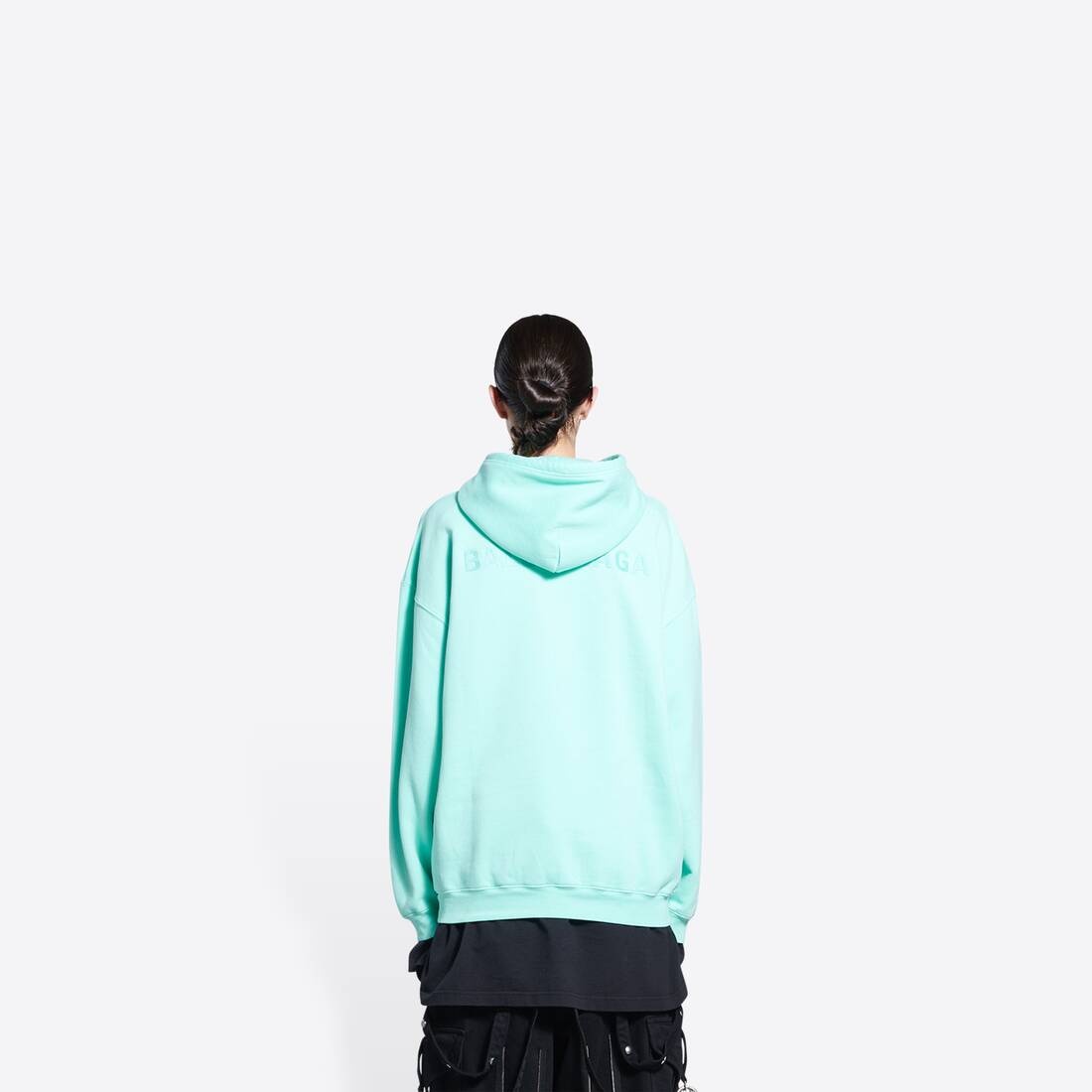 Women's Logo Hoodie Medium Fit in Green - 5