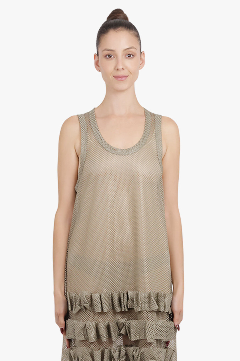 Comme Des Garçons MESH SINGLET DRESS | KHAKI outlook