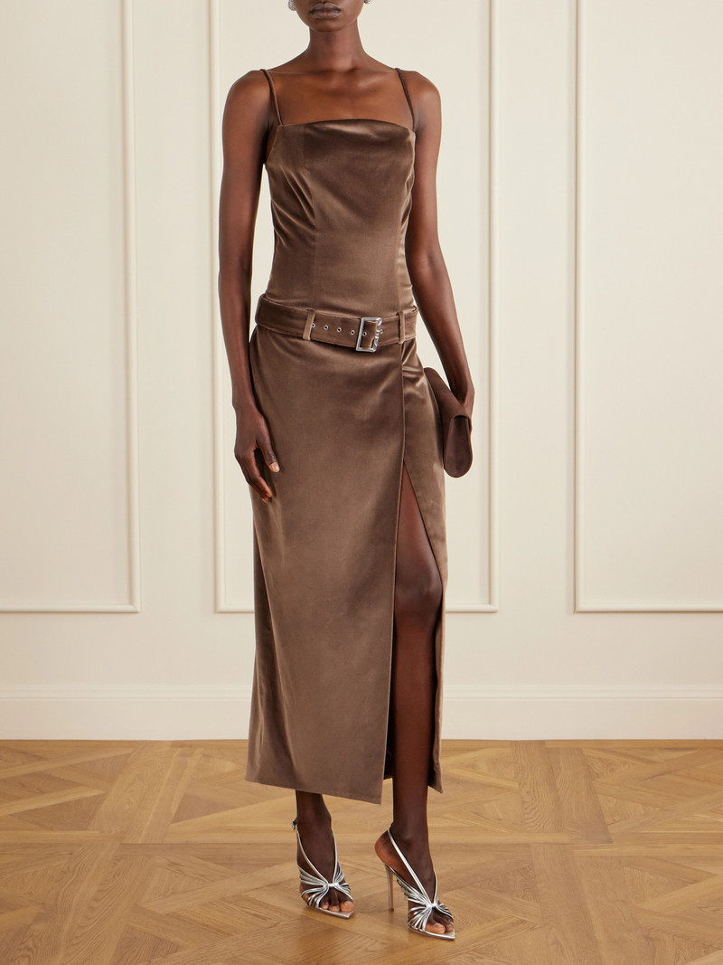 Wiederhoeft Julie Belted Cotton-blend Velvet Gown outlook