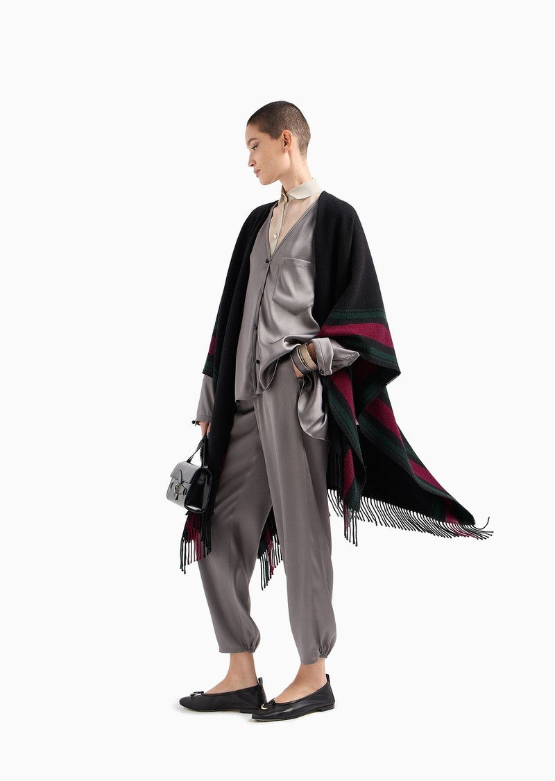 GIORGIO ARMANI Wool and cashmere cape outlook