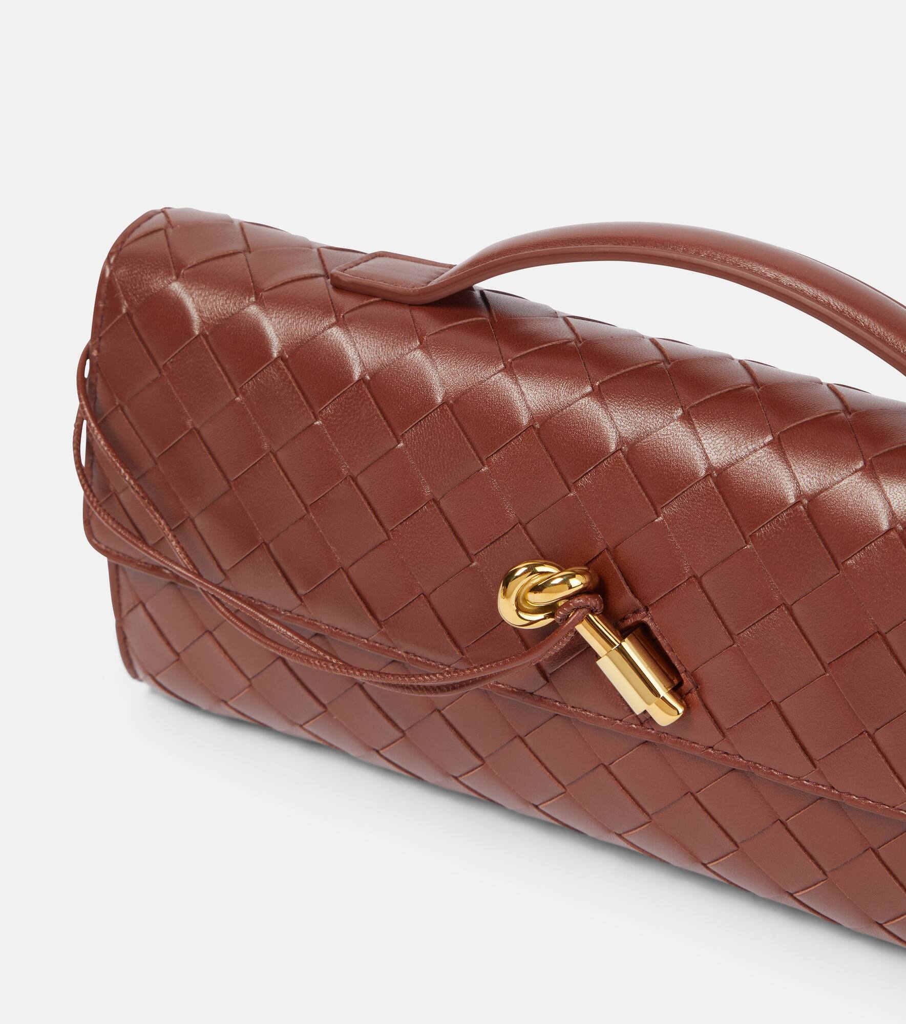 Andiamo Knot Intrecciato leather clutch - 6