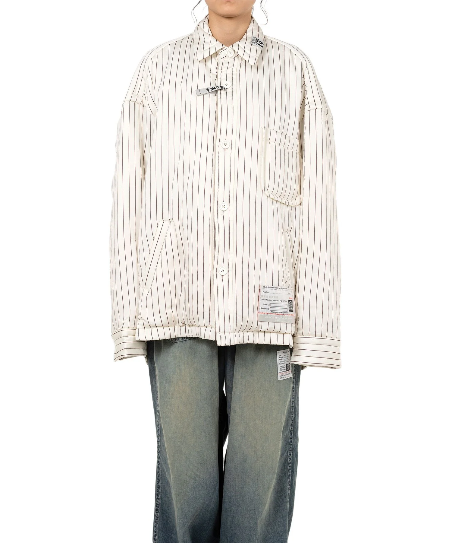 Stripe Puffer Shirt - 1