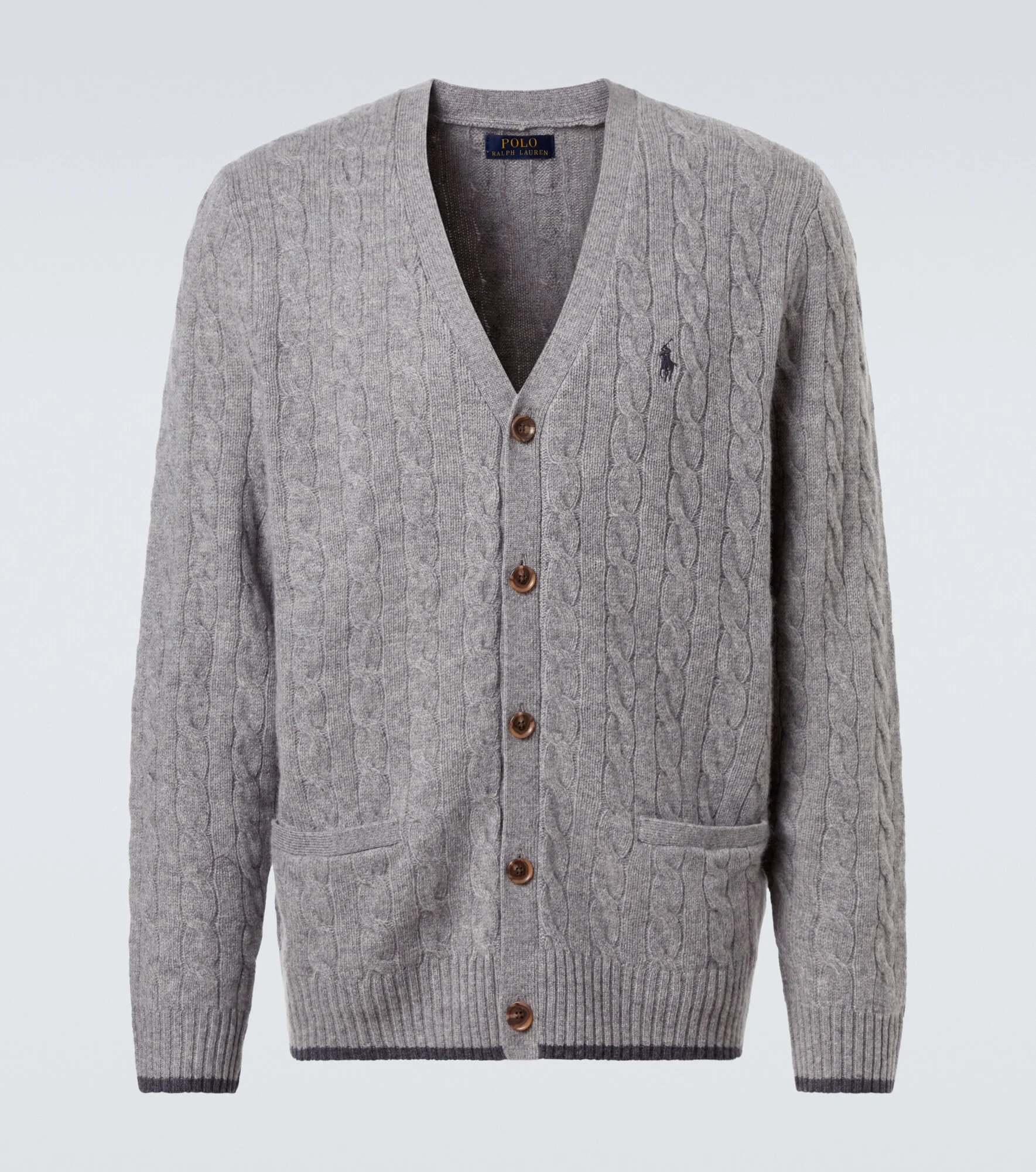 Cable-knit cashmere cardigan - 1