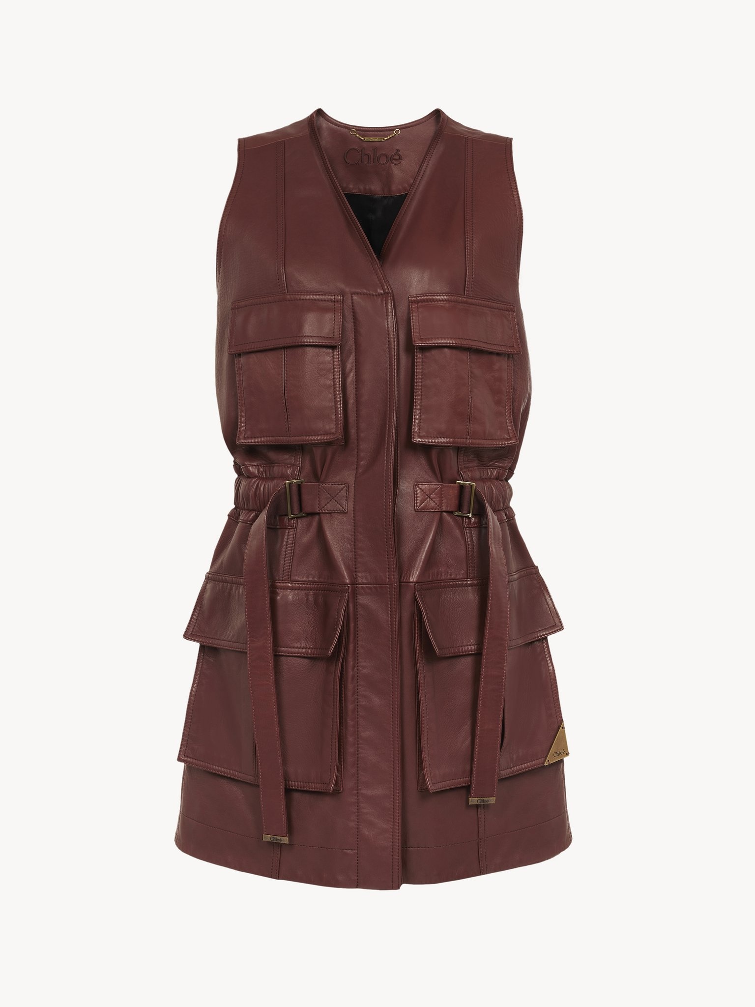UTILITARIAN VEST IN LEATHER - 2