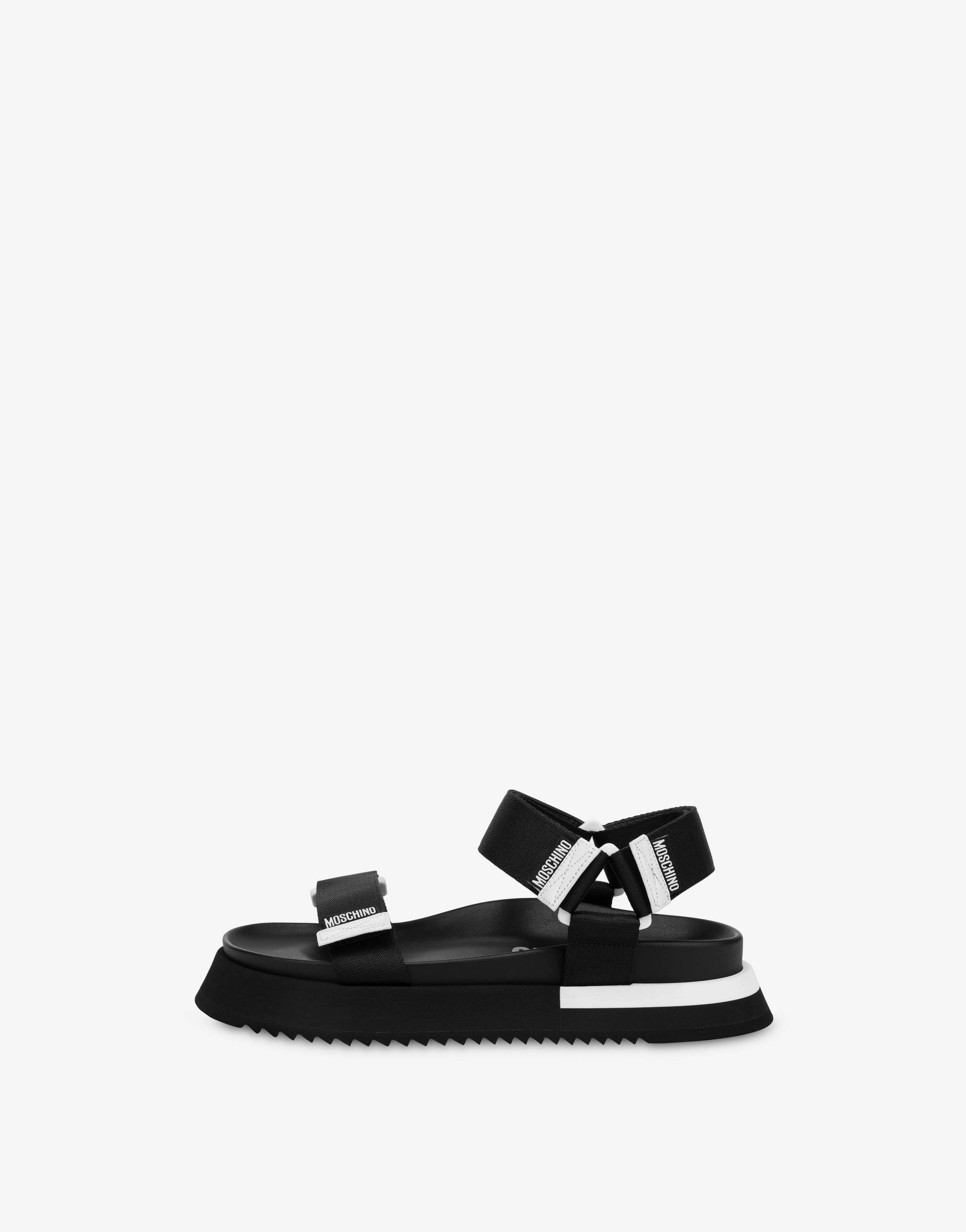 LOGO TAPE PLATFORM SANDALS - 2