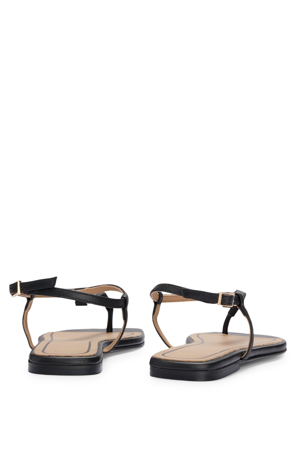 LEATHER SANDALS WITH TOE-POST DETAIL - 6