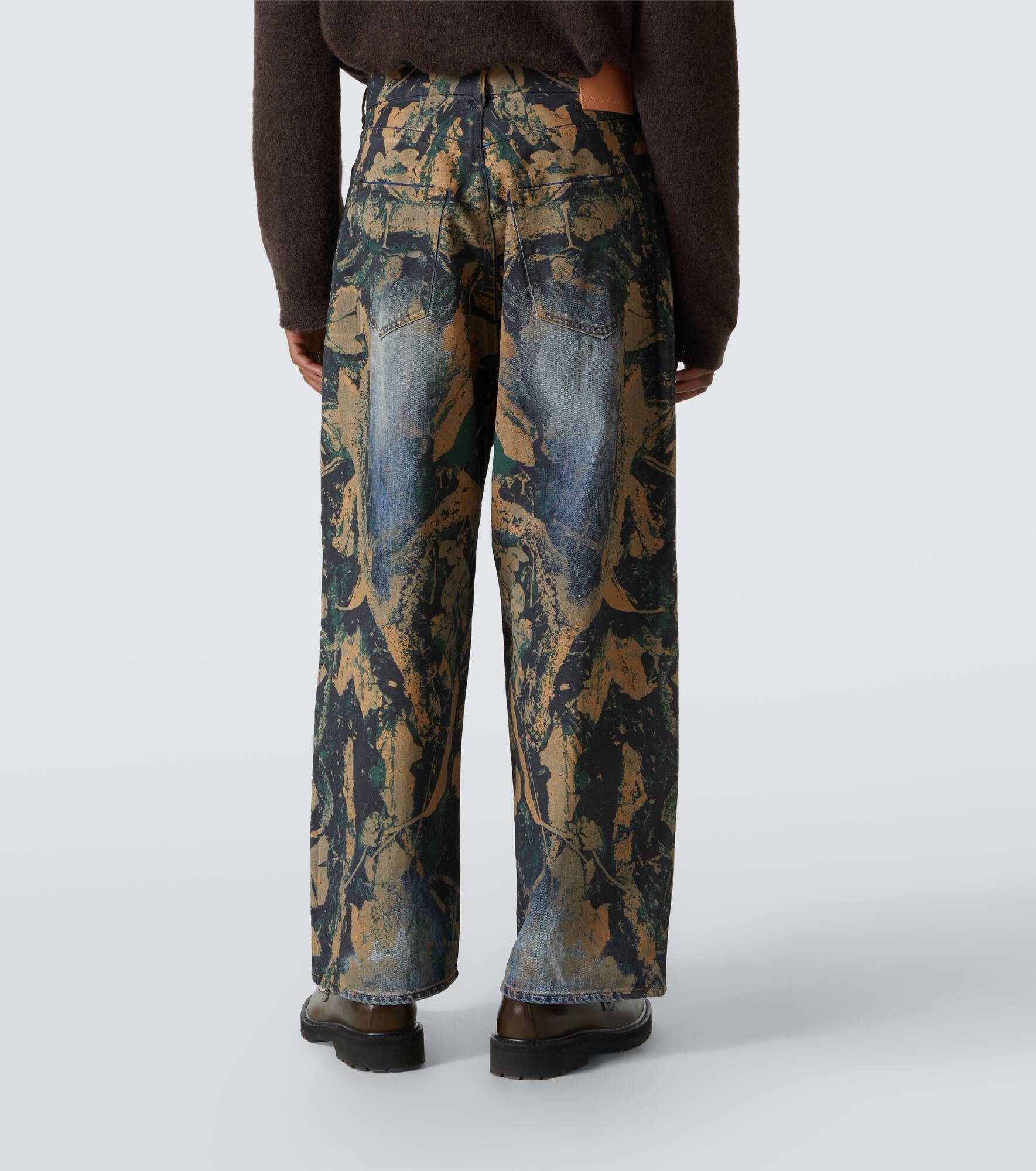 2023 printed wide-leg jeans - 4