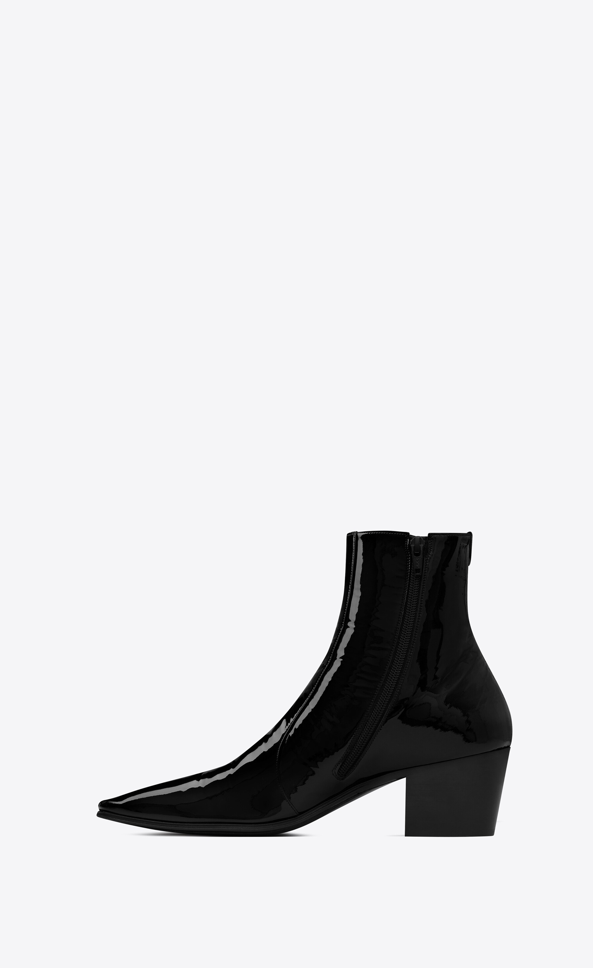 vassili zipped boots in patent leather - 3