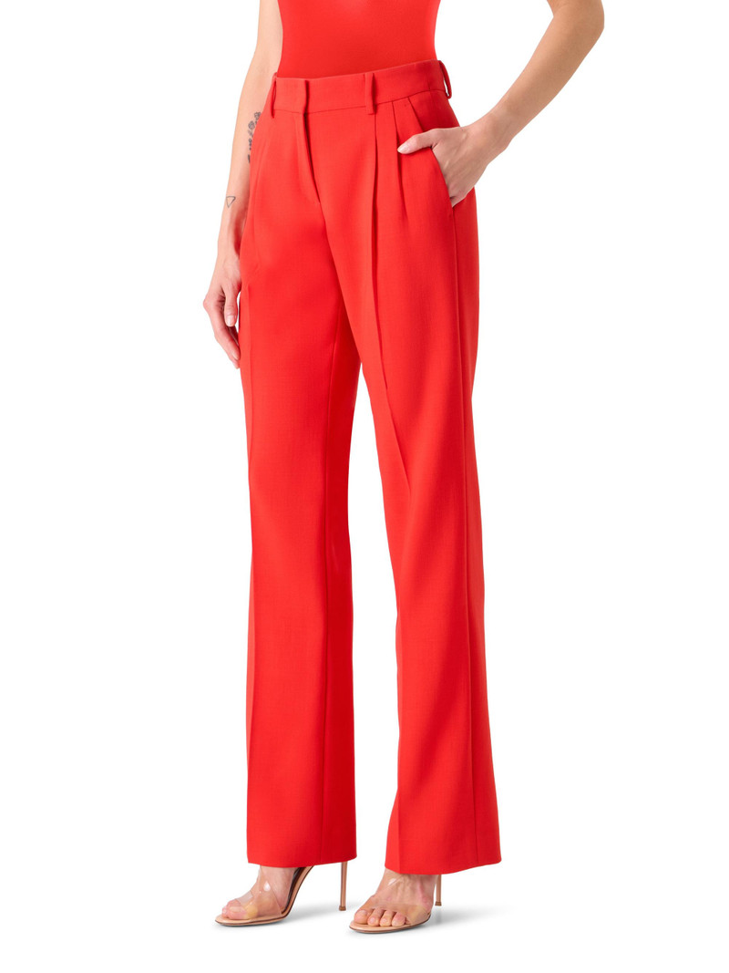 Women's Fabri Wool-Blend Crease Pants - Vermillion 3