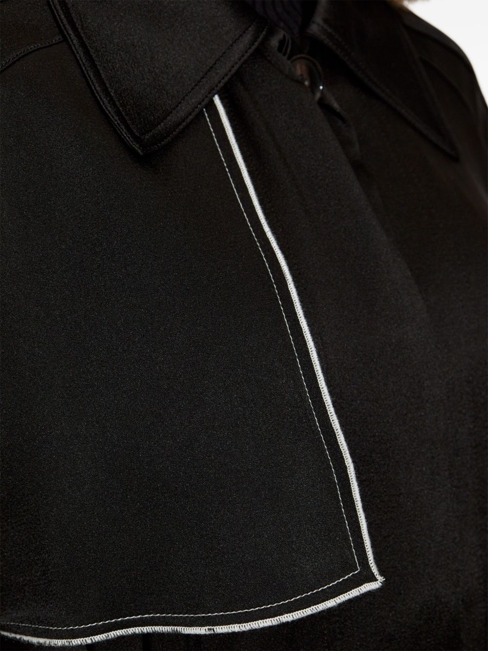 contrast-trim trench coat - 5