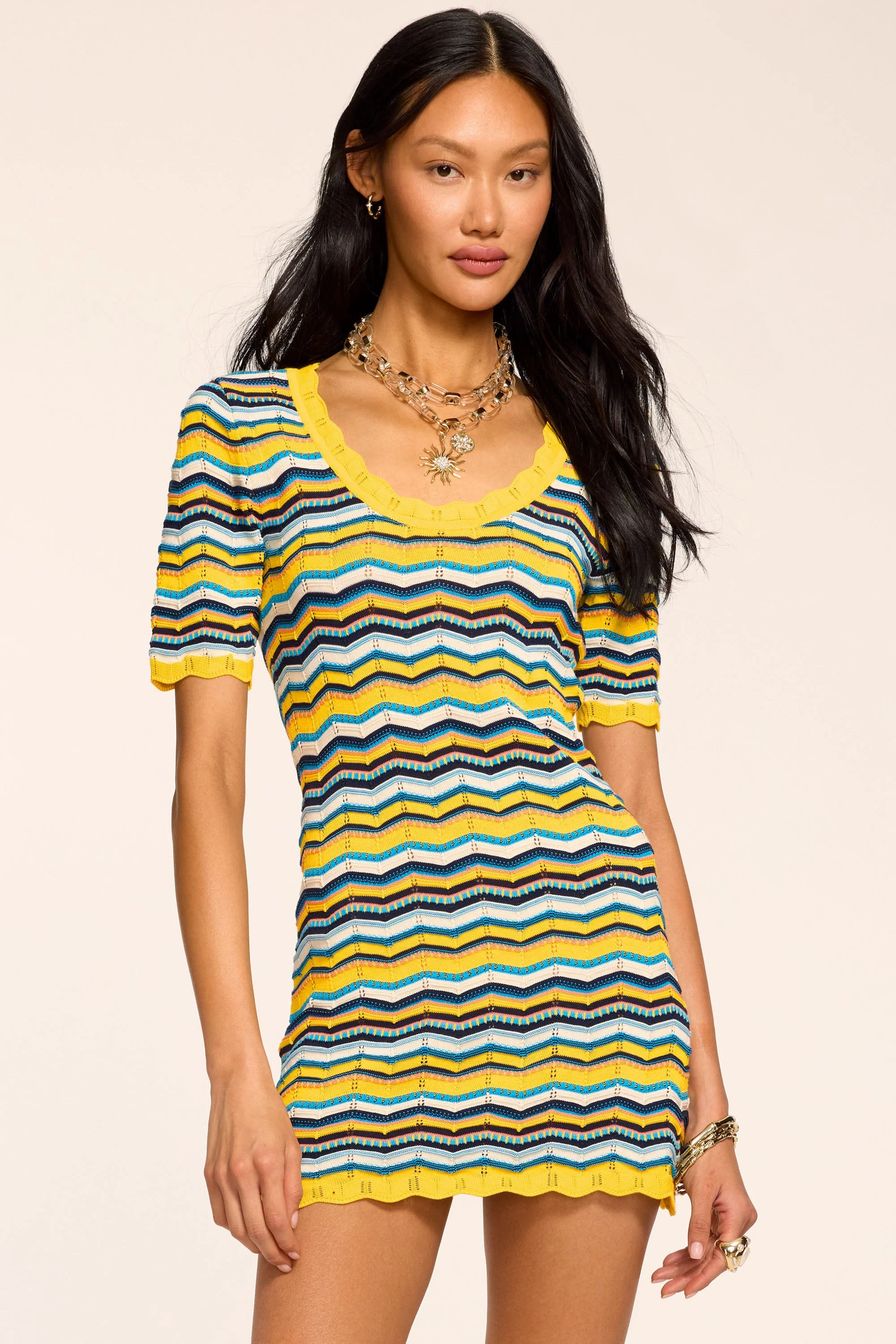Caitlin Printed Knit Mini Dress - 1
