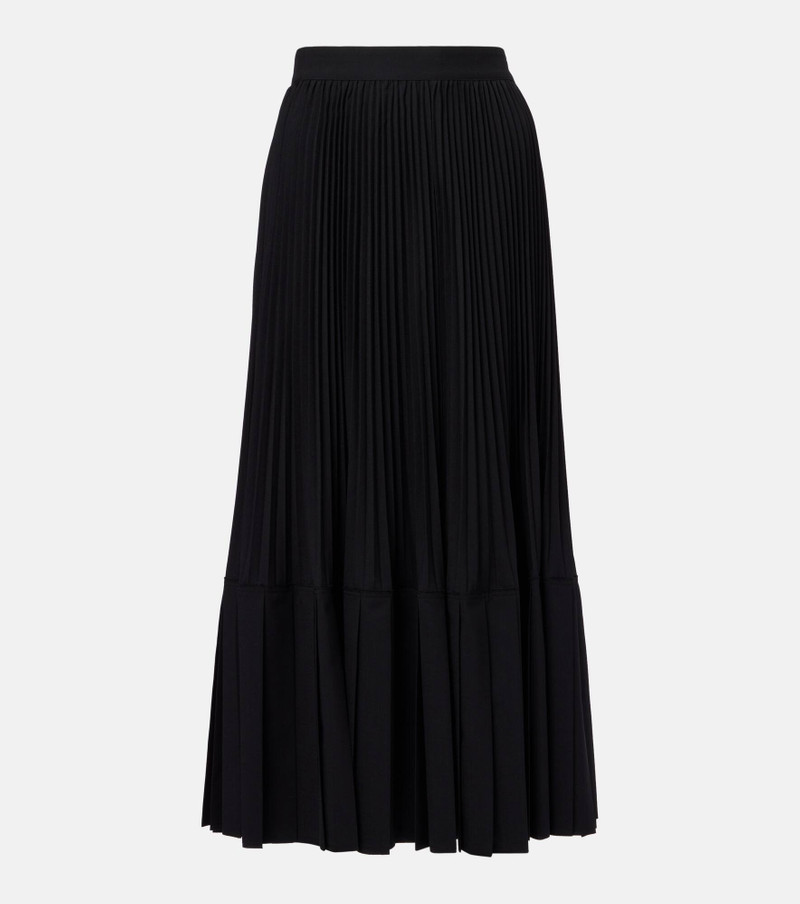 Plissé wool-blend maxi skirt - 1