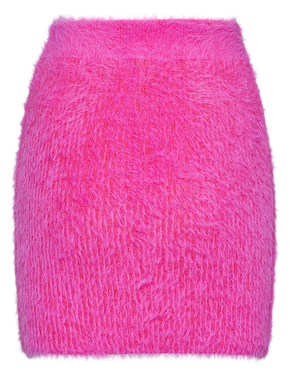 Wool Mix Fluffy Knit Skirt - 2