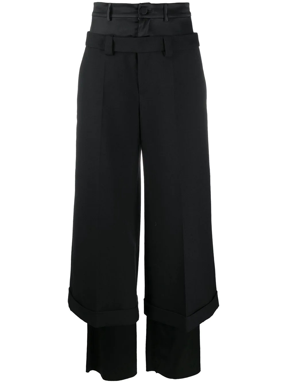 double-layered tailored trousers - 1