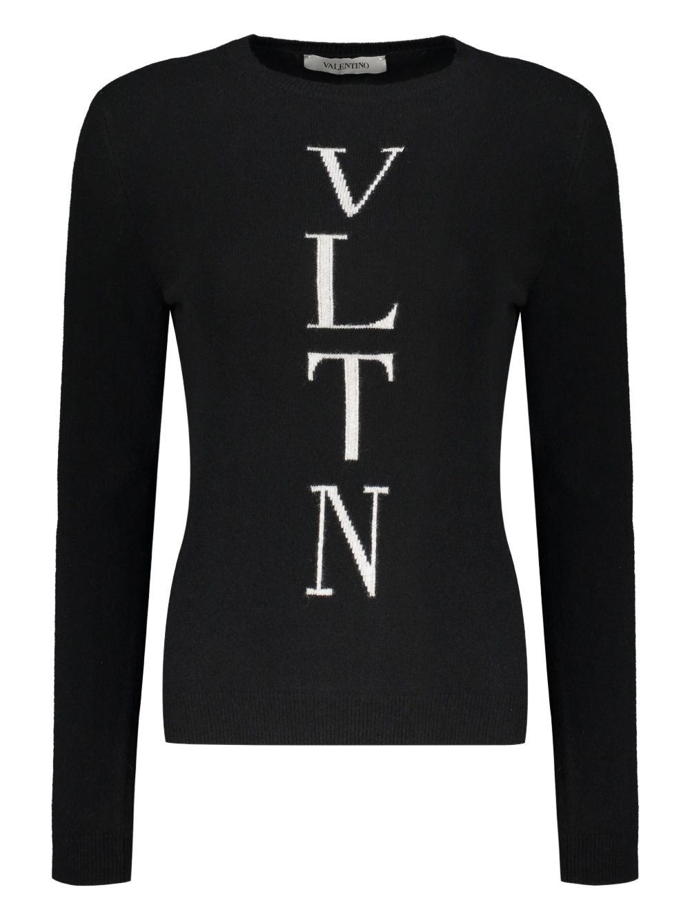 intarsia-knit logo jumper - 1