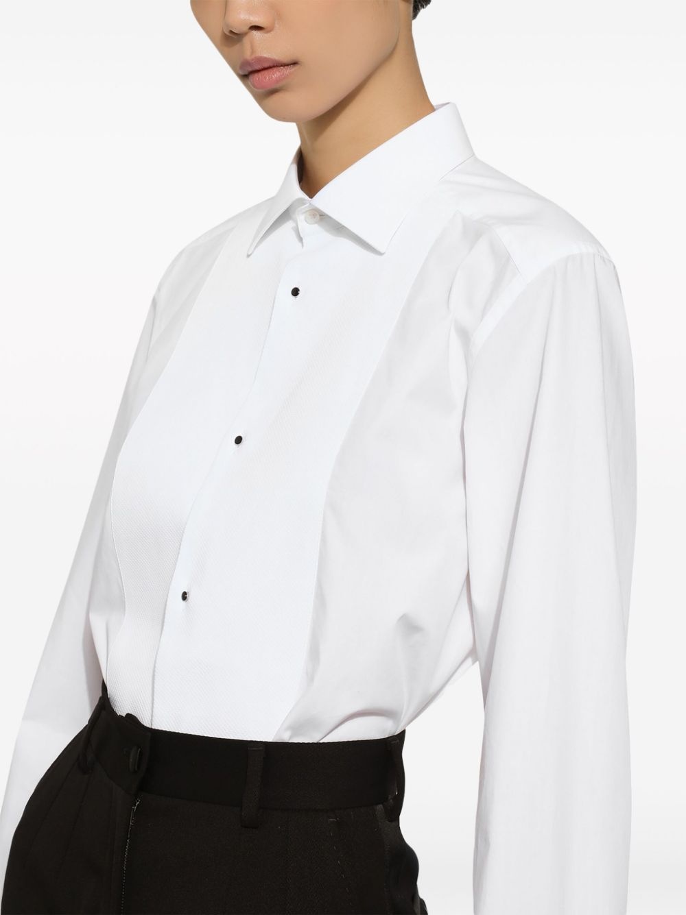 bib-front cotton shirt - 5