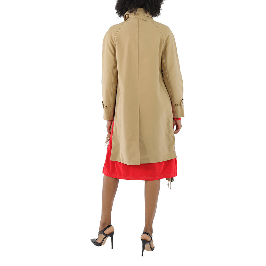 Open Box - Burberry Ladies Honey Cotton Gabardine Car Coat, Brand Size 6 (US Size 4) - 6