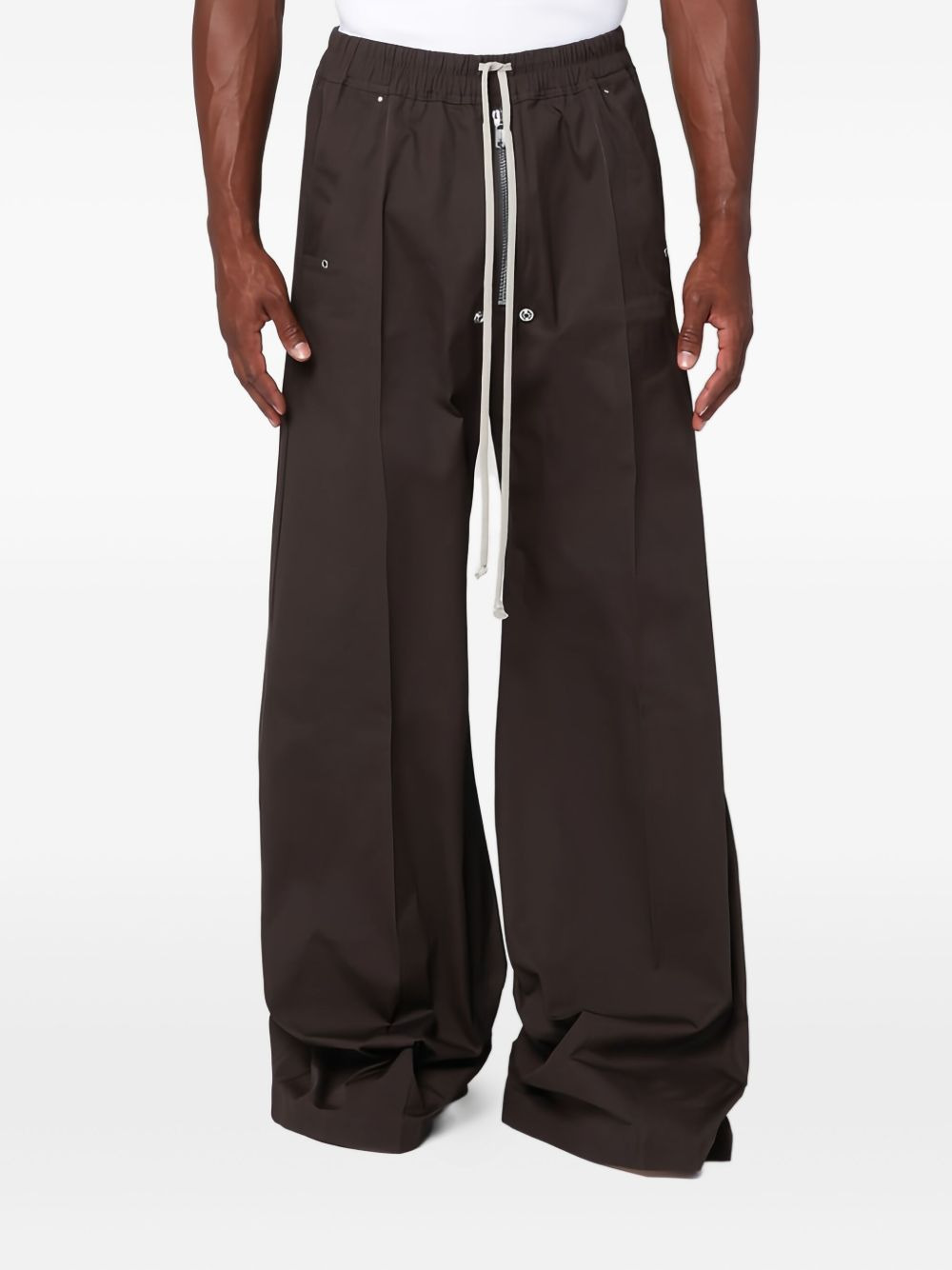 studd-embellishment drawstring trousers - 3