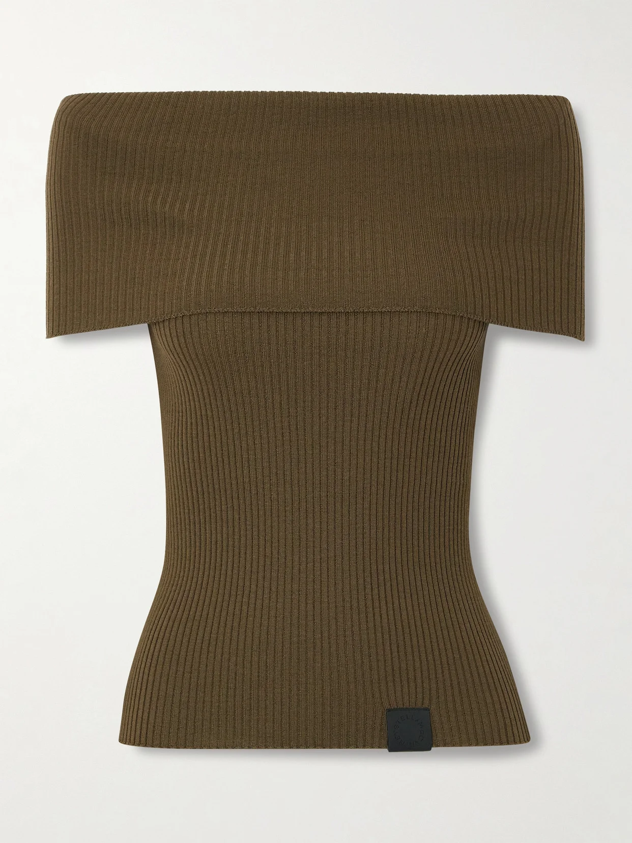 Strapless Ribbed Wool Top - 1