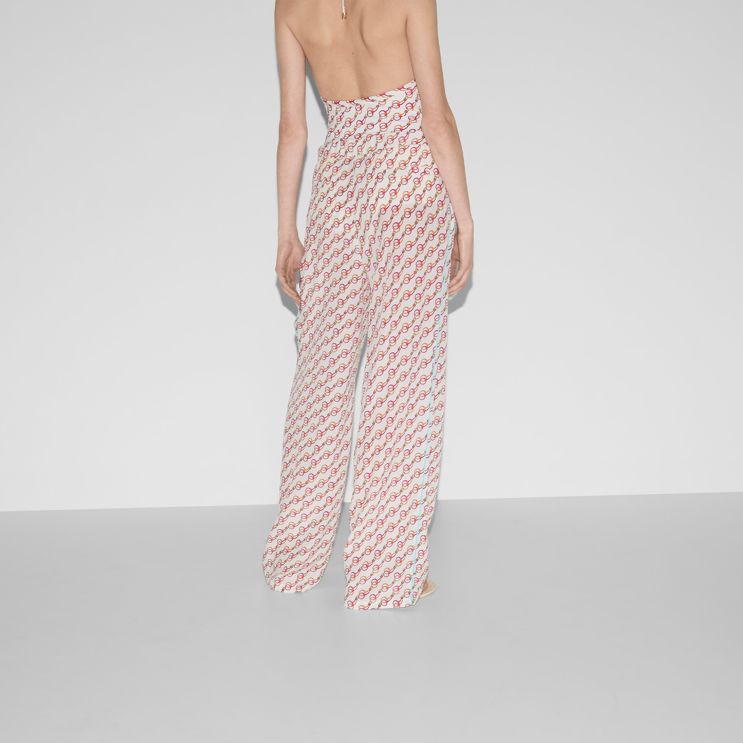 Printed silk pants - 4