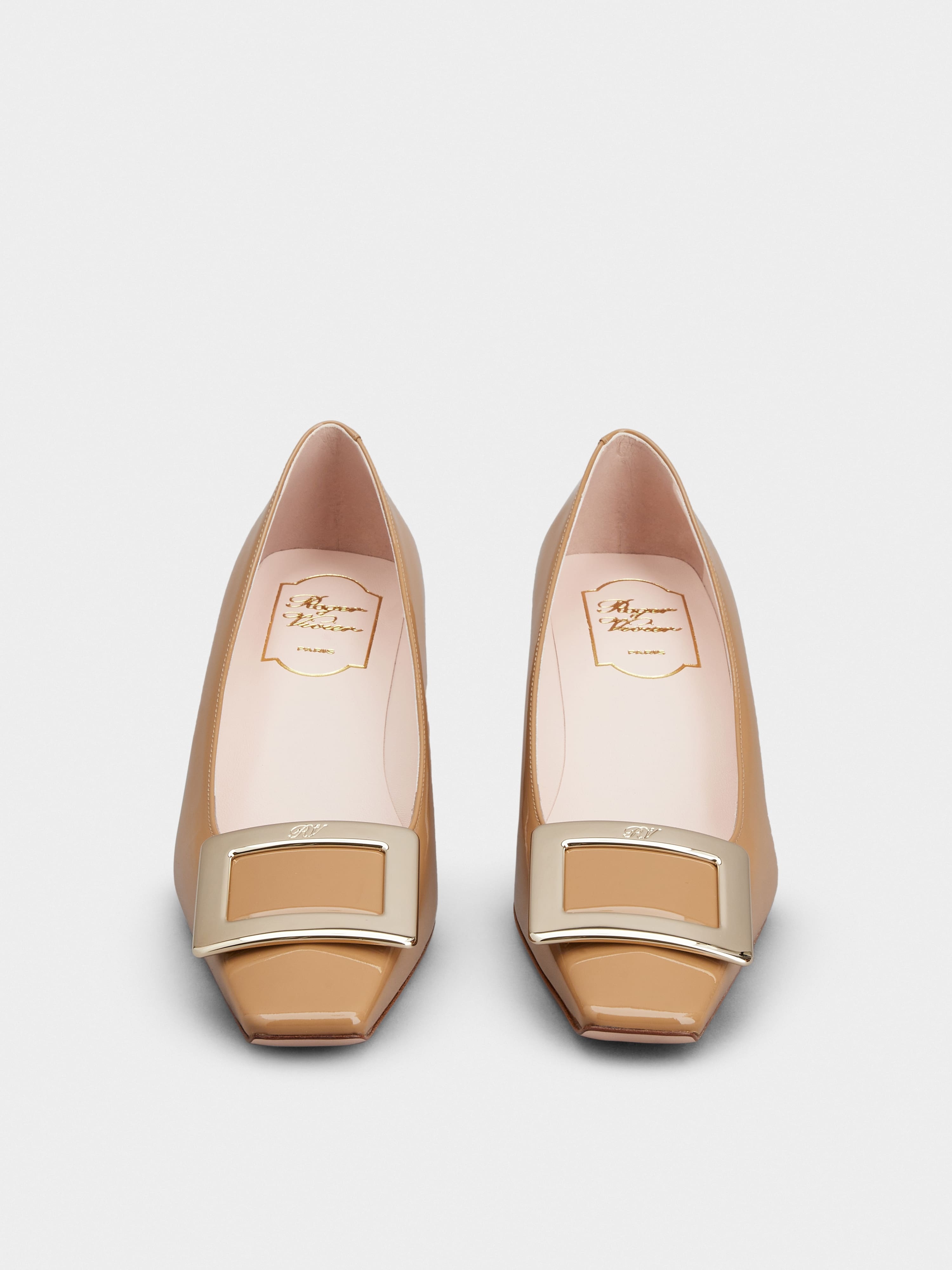 Belle Vivier Metal Buckle Pumps in Patent Leather - 7