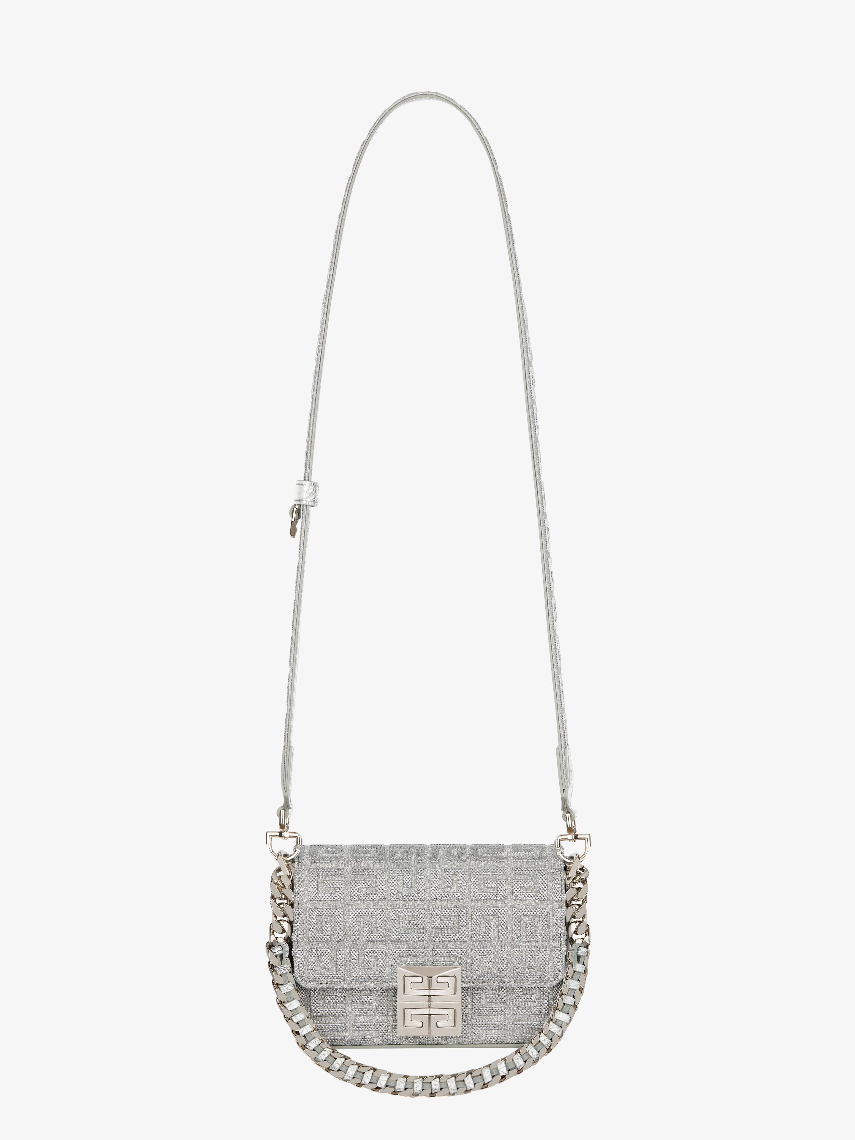 SMALL 4G BAG IN 4G EMBROIDERED CANVAS WITH CHAIN - 3